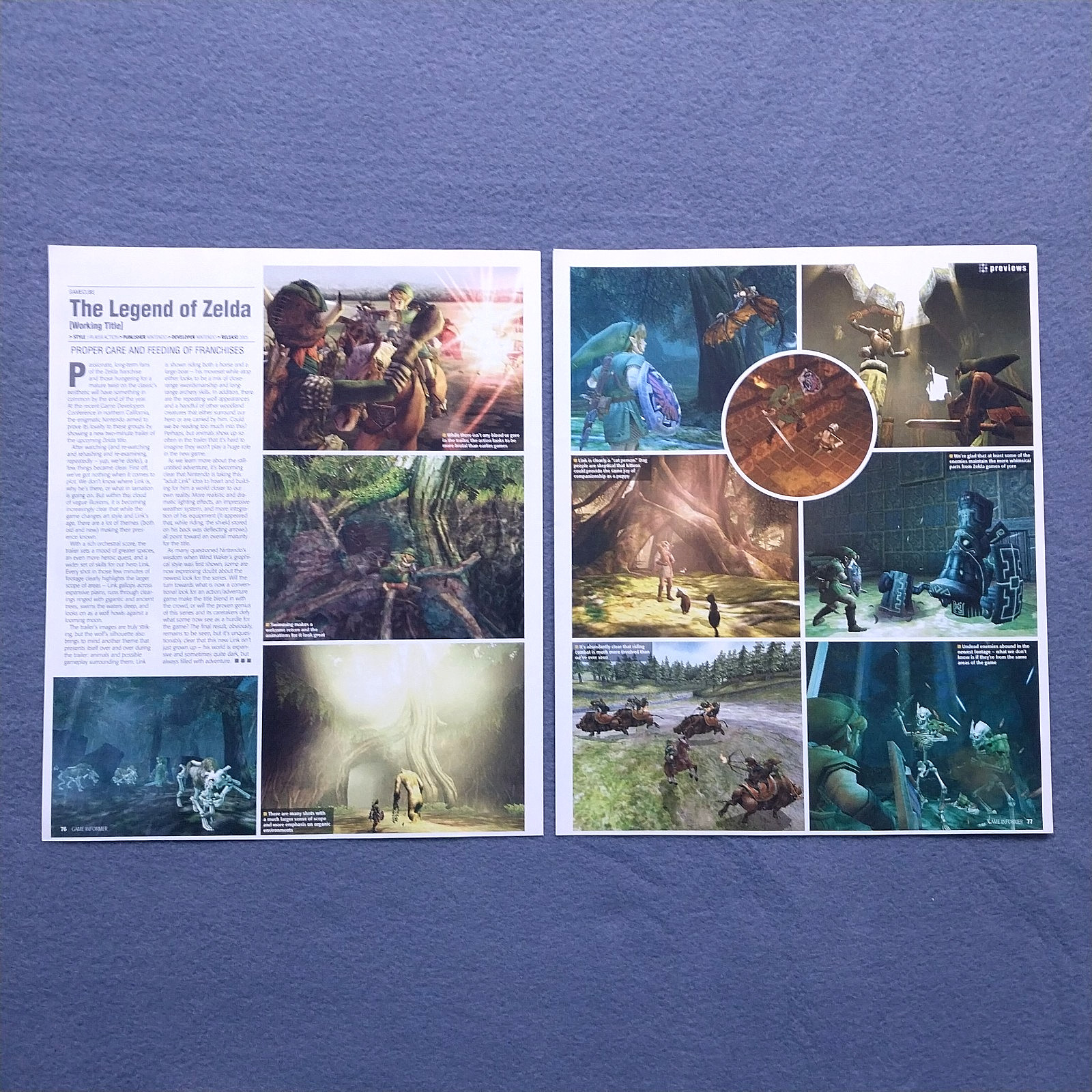 2005 The Legend of Zelda Working Title Vintage Magazine Preview Article Print 2005 The Legend of Zelda Working Title Vintage Magazine Preview Article Print