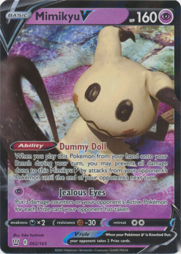 Mimikyu V - 062/163 Ultra Rare Battle Styles NM Pokemon TCG