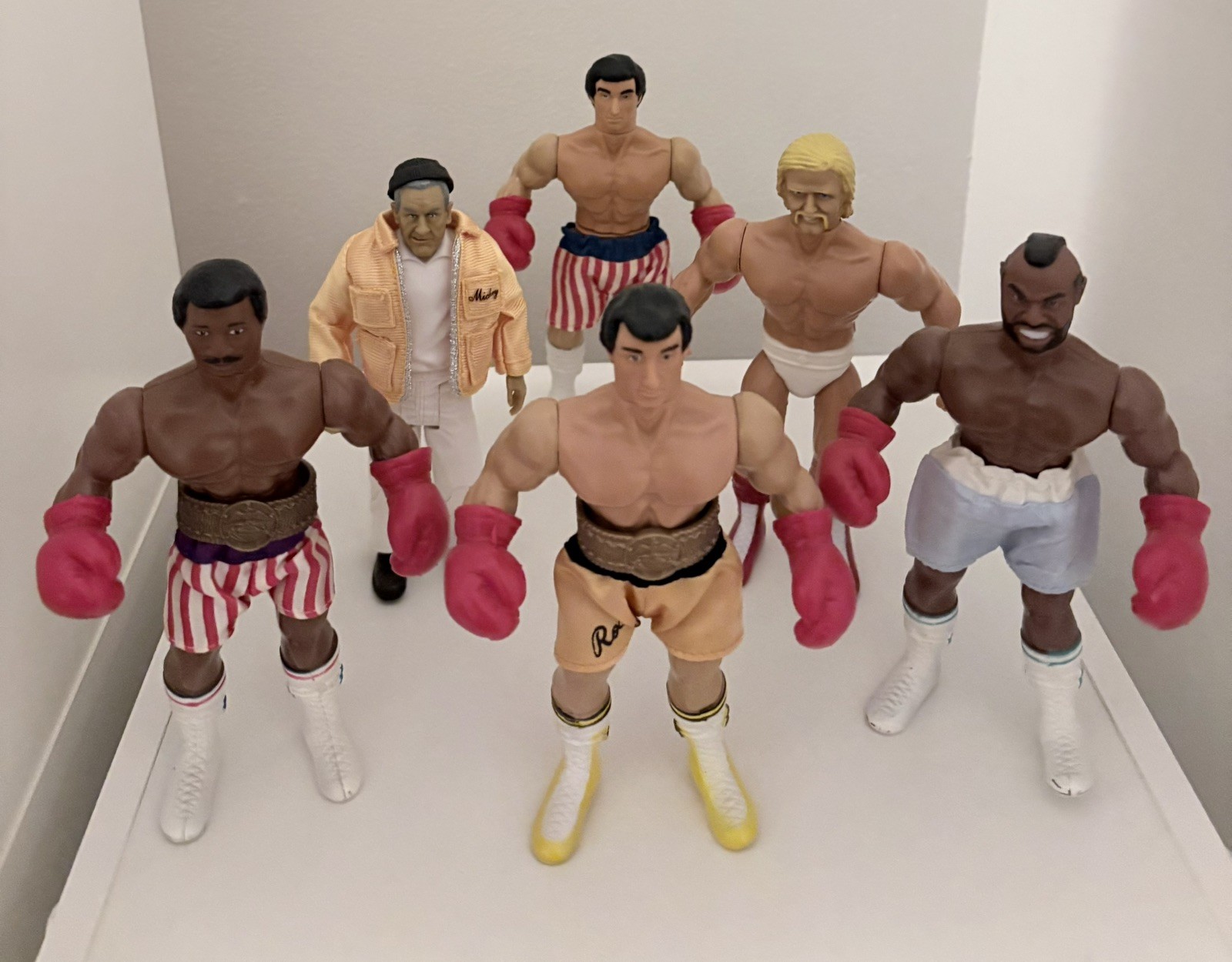 Vintage 1983 Rocky Balboa Apollo Creed Clubber Lang lot Figures Phoenix Toys