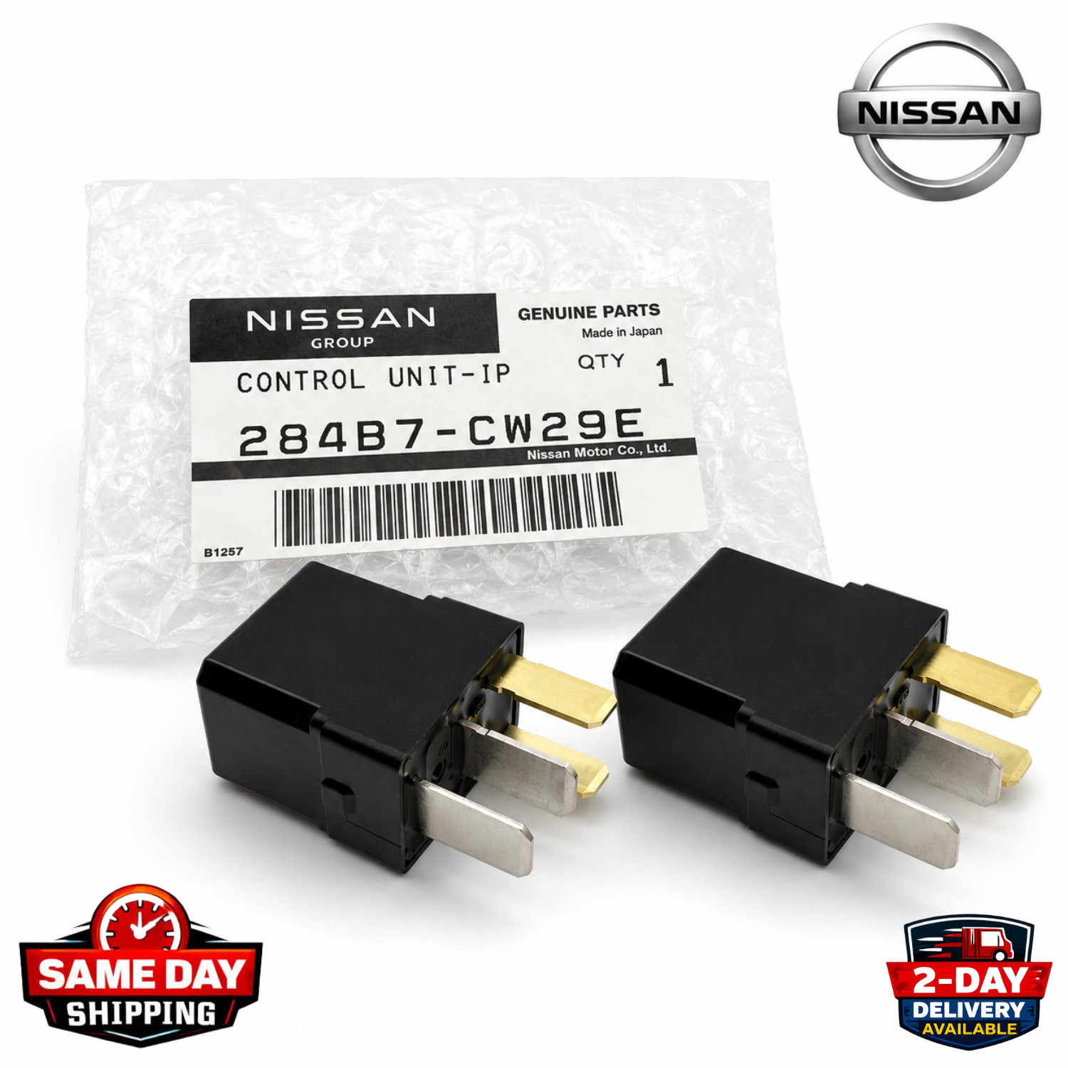 2-Pack Genuine Nissan Relay 284B7-CW29E Made in Japan