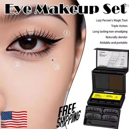 3-in-1 Portable Eye Makeup Kit: Lower Lash Stamp, Beauty Mark Dotter, Eyeliner 3-in-1 Portable Eye Makeup Kit: Lower Lash Stamp, Beauty Mark Dotter, Eyeliner