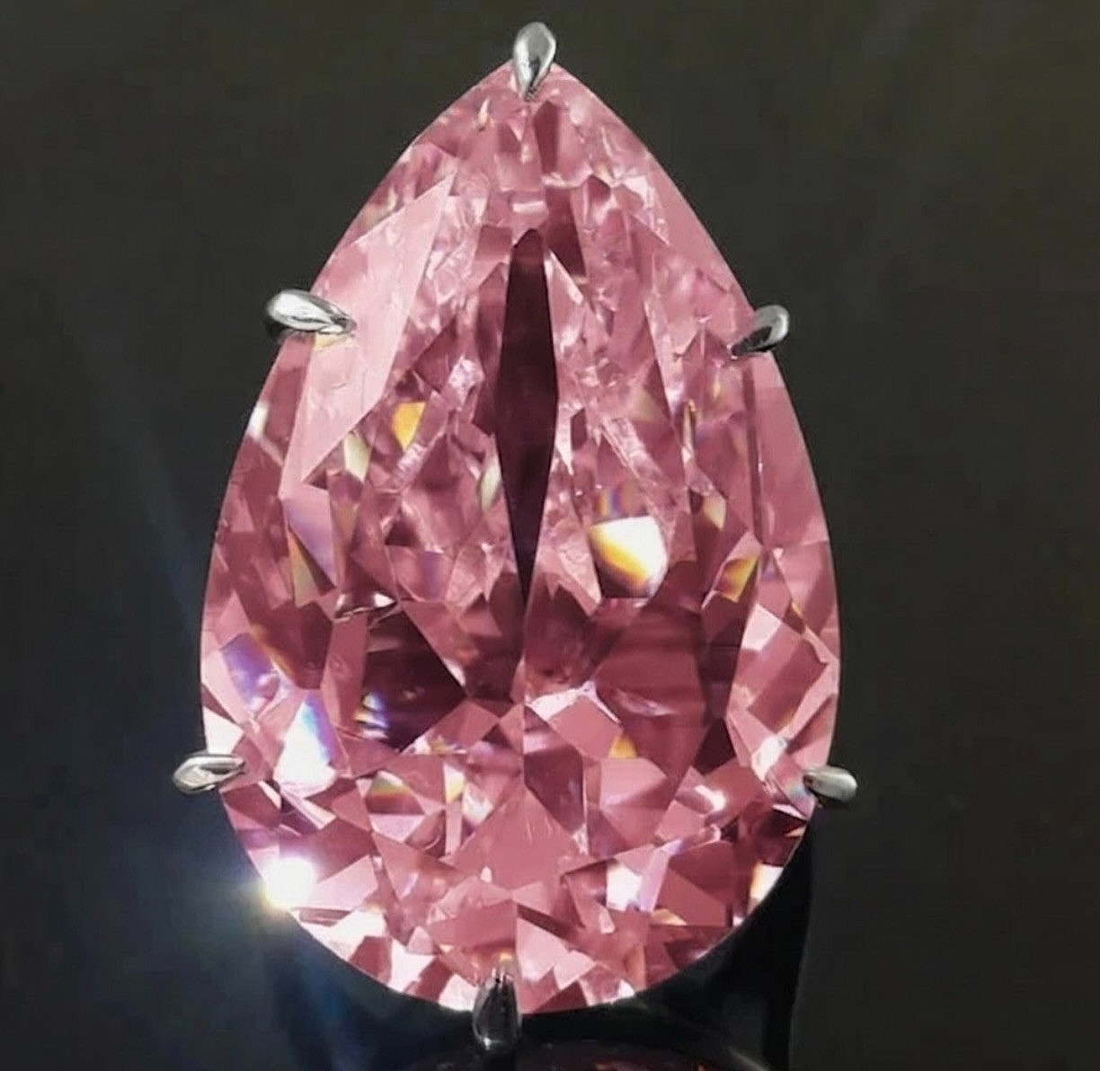 925 Silver, Pink Diamond Solitaire Ring, HUGE & RARE 33 Ct Certified Treated