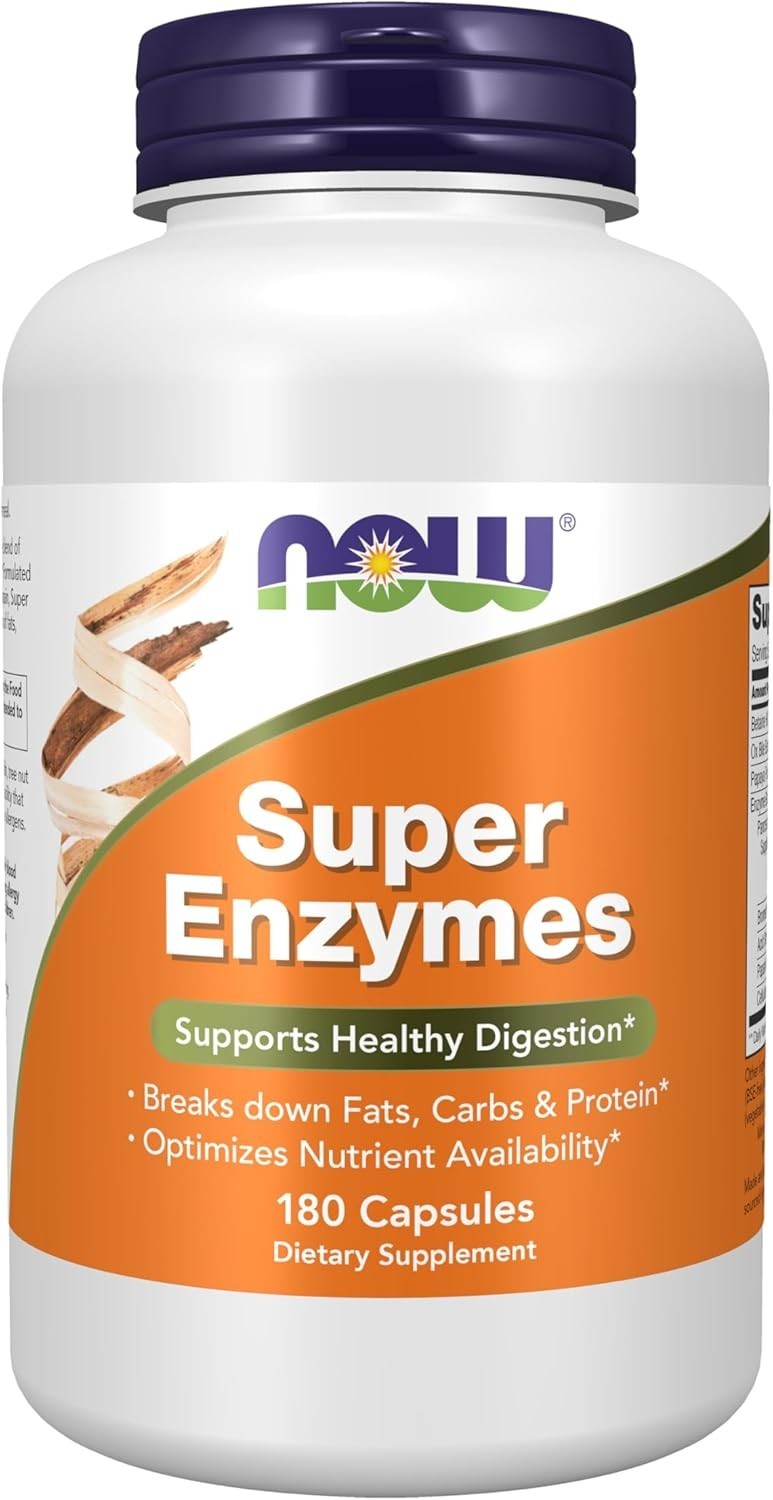 NOW Foods Super Enzymes - 180 Capsules - Exp 11/2026 NOW Foods Super Enzymes - 180 Capsules - Exp 11/2026