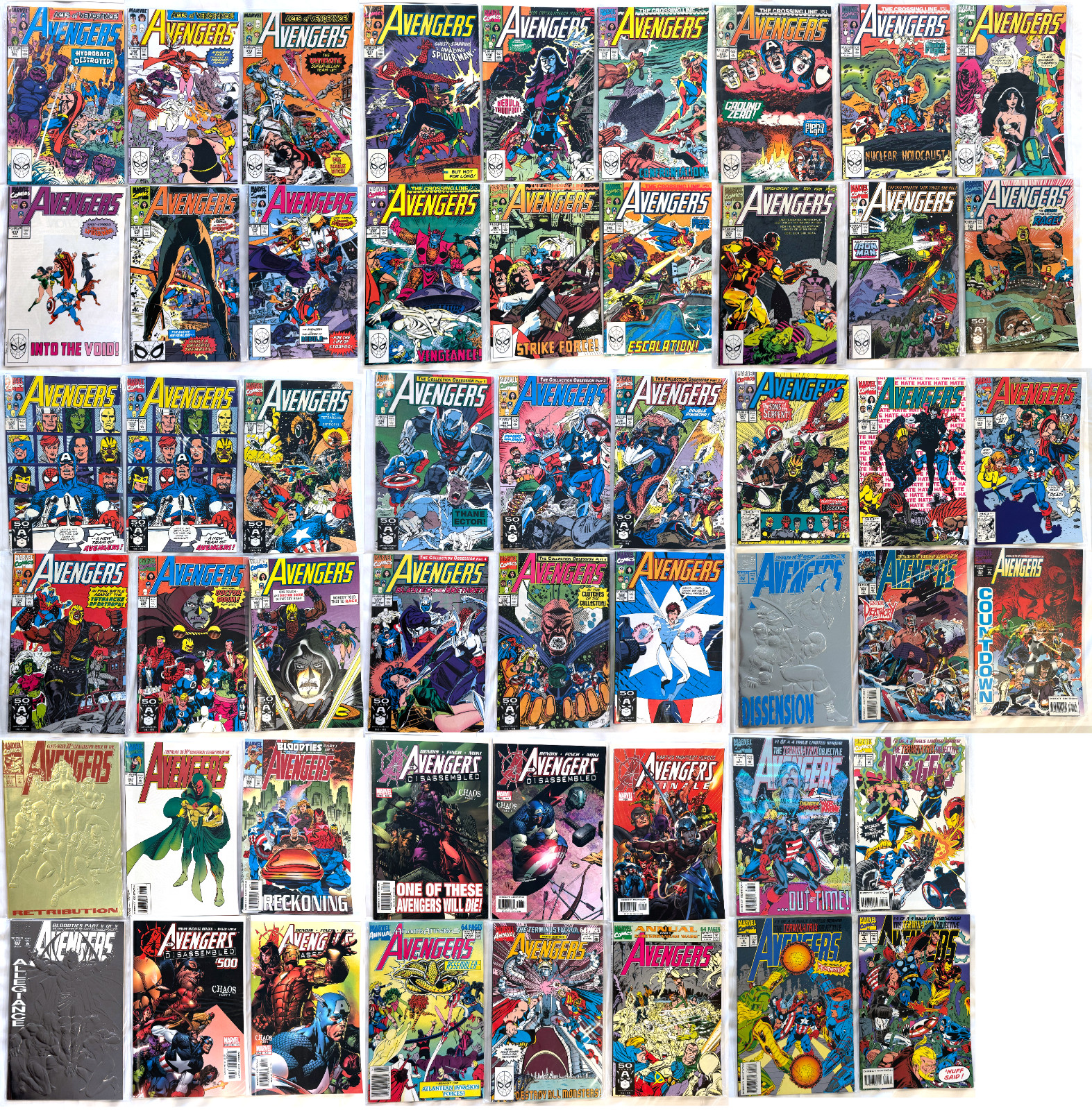 Lot of 53 AVENGERS comics VF/NM DOOMSDAY KEYS Lot of 53 AVENGERS comics VF/NM DOOMSDAY KEYS
