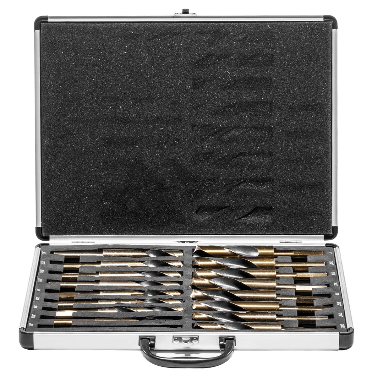 XtremepowerUS 17 pc Jumbo Silver and deming Industrial Cobalt drill bit set 1/2 XtremepowerUS 17 pc Jumbo Silver and deming Industrial Cobalt drill bit set 1/2