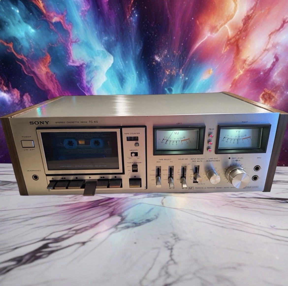 SONY TC-K5 Stereo Cassette Deck Vintage Audio Recorder Silver VU Meters Serviced SONY TC-K5 Stereo Cassette Deck Vintage Audio Recorder Silver VU Meters Serviced
