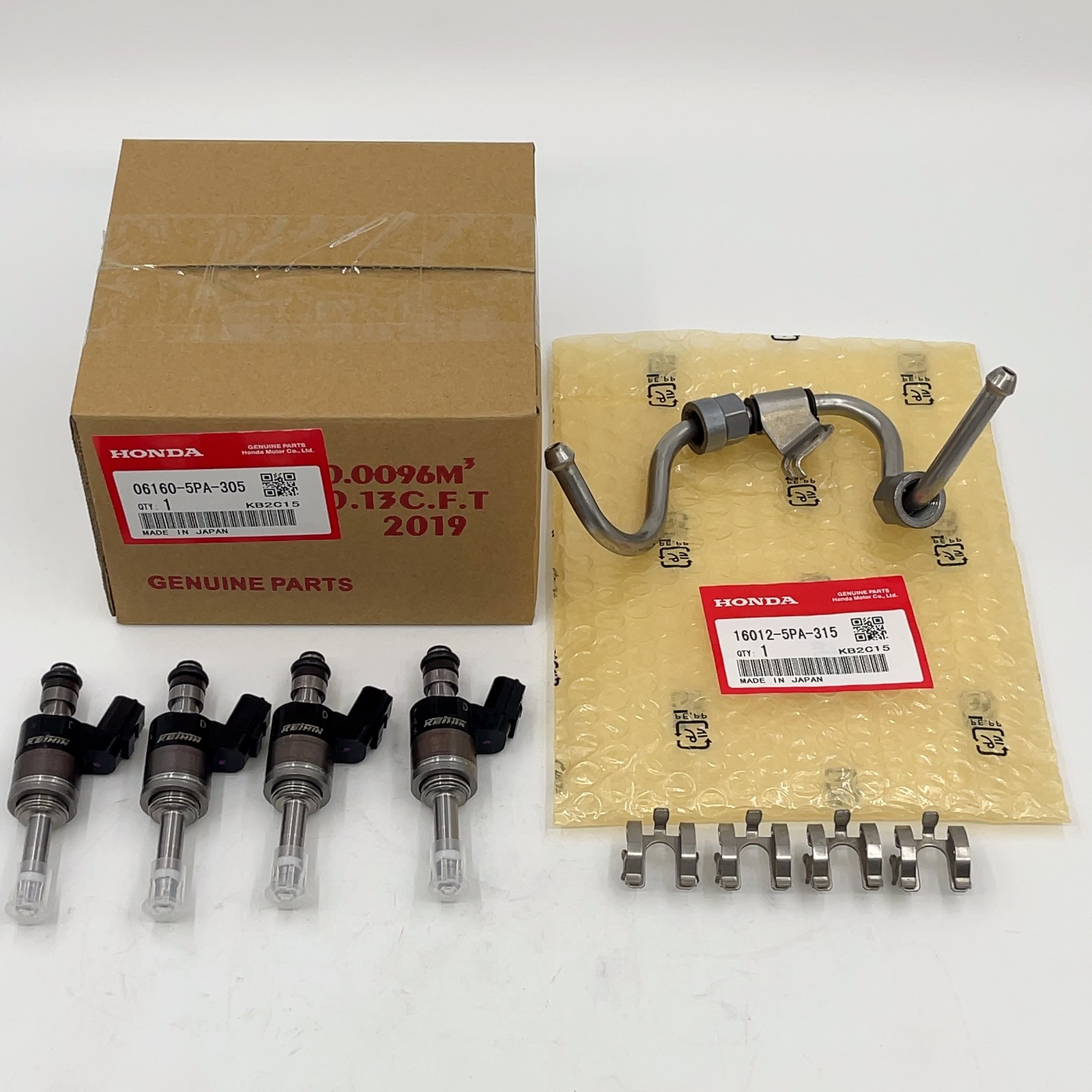 NEW GENUINE Honda OEM Fuel Injector Kit– 1.5 L Turbo Injector Set & Fuel Pipe US