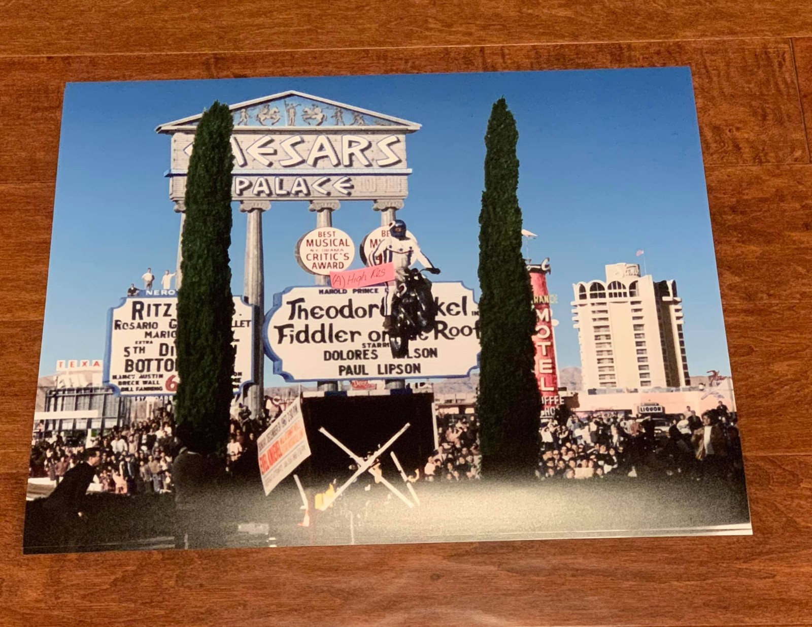 CAESARS PALACE JUMP POSTER EVEL KNIEVEL TRIUMPH VEGAS HARLEY DAVIDSON BELL AMF