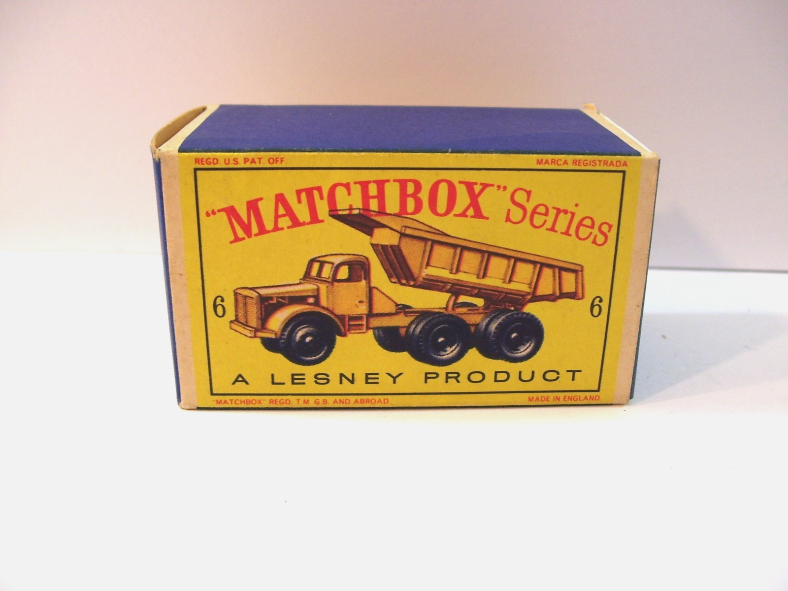 Matchbox 6 Euclid Quarry Truck Box Original D Box Vintage 1964 Lesney England