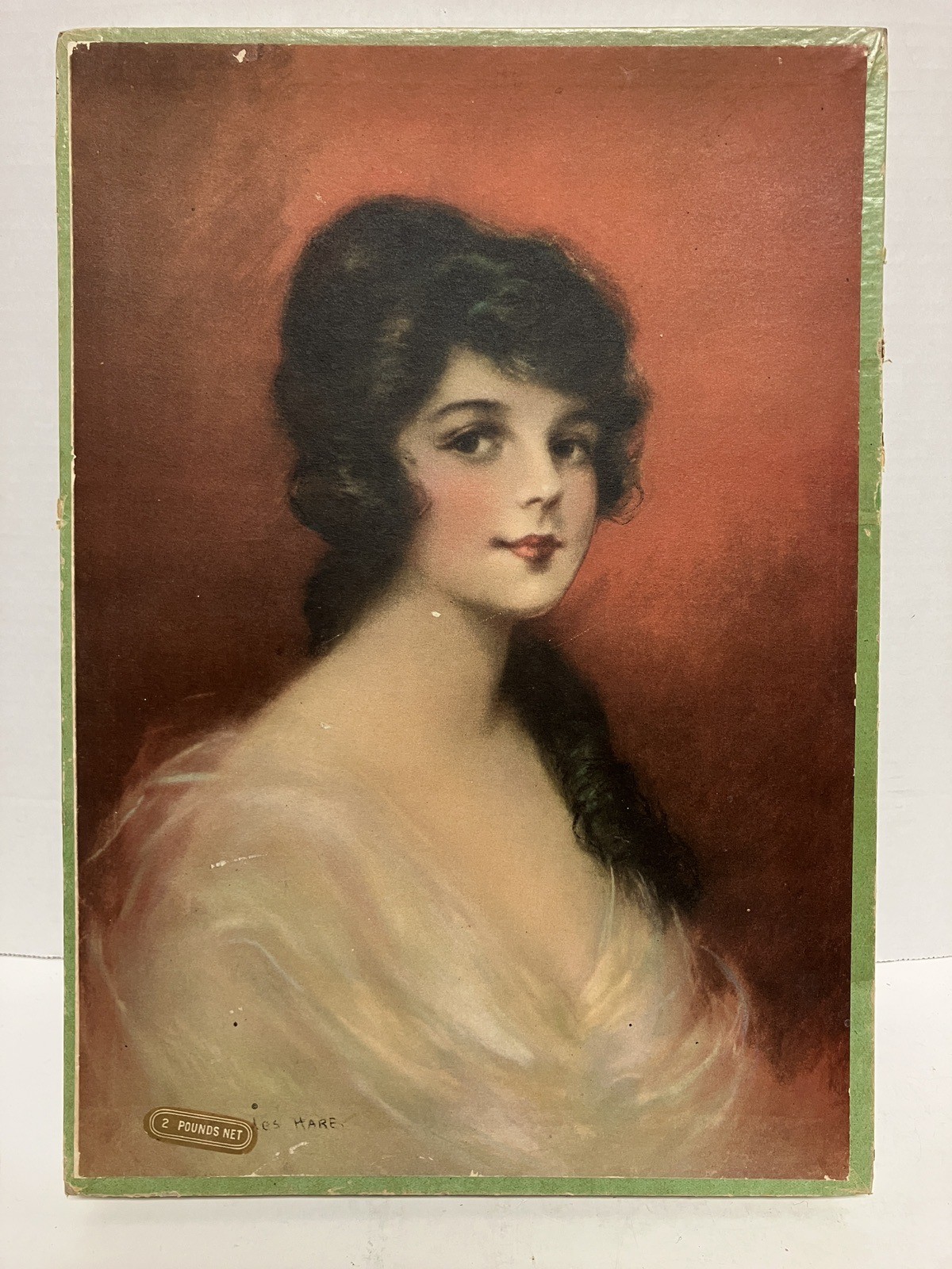 Antique Victorian Lady Knowles Hare Print Chocolates Box Candy Christmas Antique Victorian Lady Knowles Hare Print Chocolates Box Candy Christmas