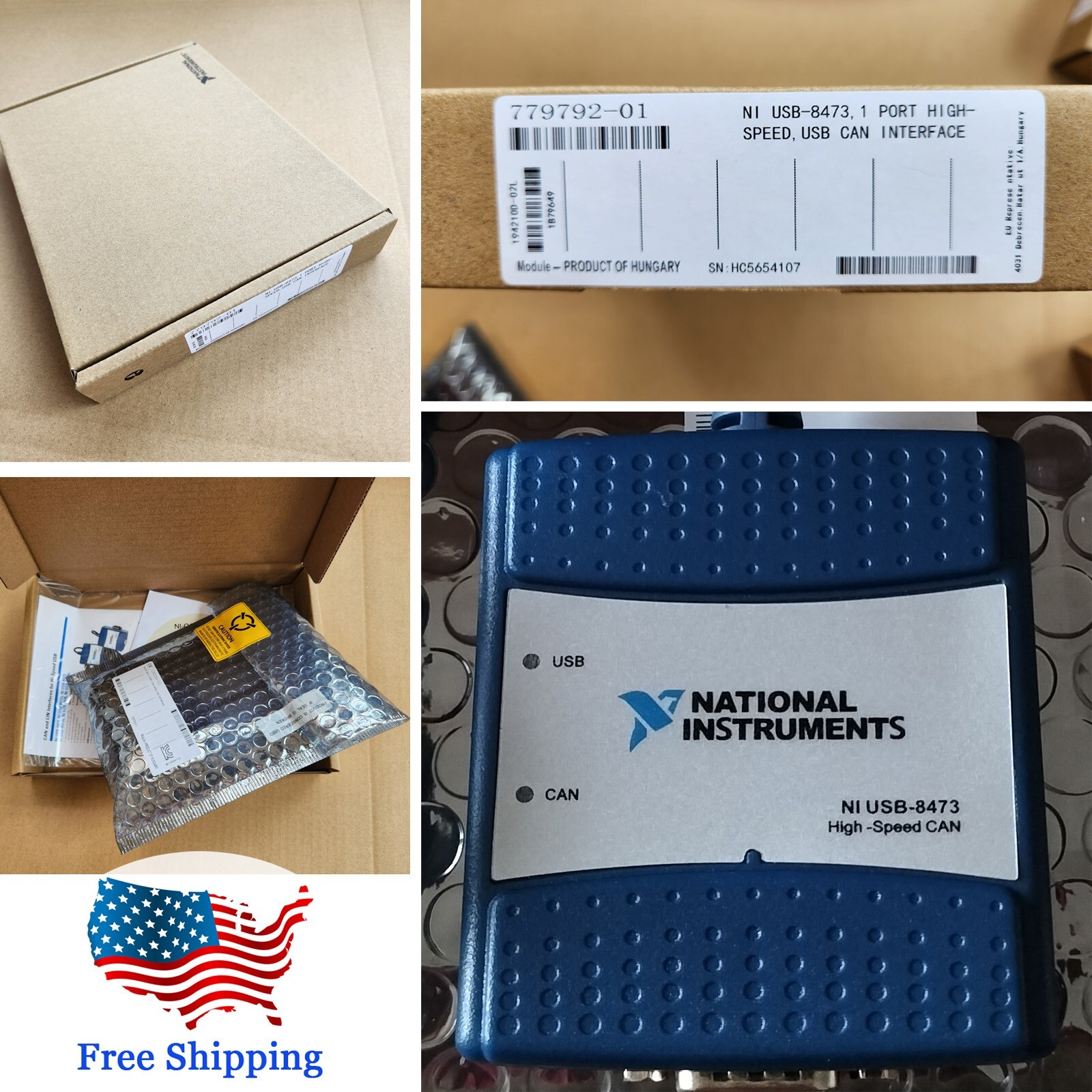 New National Instruments NI USB-8473 single port high-speed CAN 779792-01 New National Instruments NI USB-8473 single port high-speed CAN 779792-01
