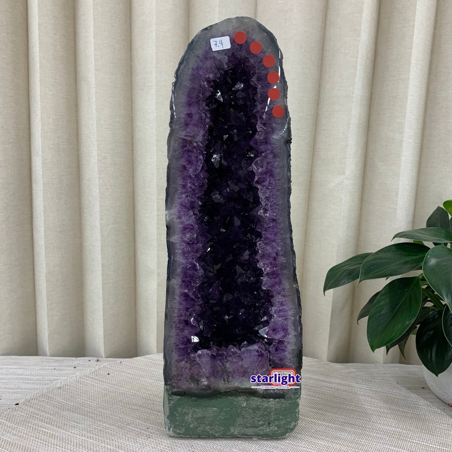 16.3LB  AAA Natural Amethyst Cathedral Geode Cave Raw Purple Crystal Cluster Dis