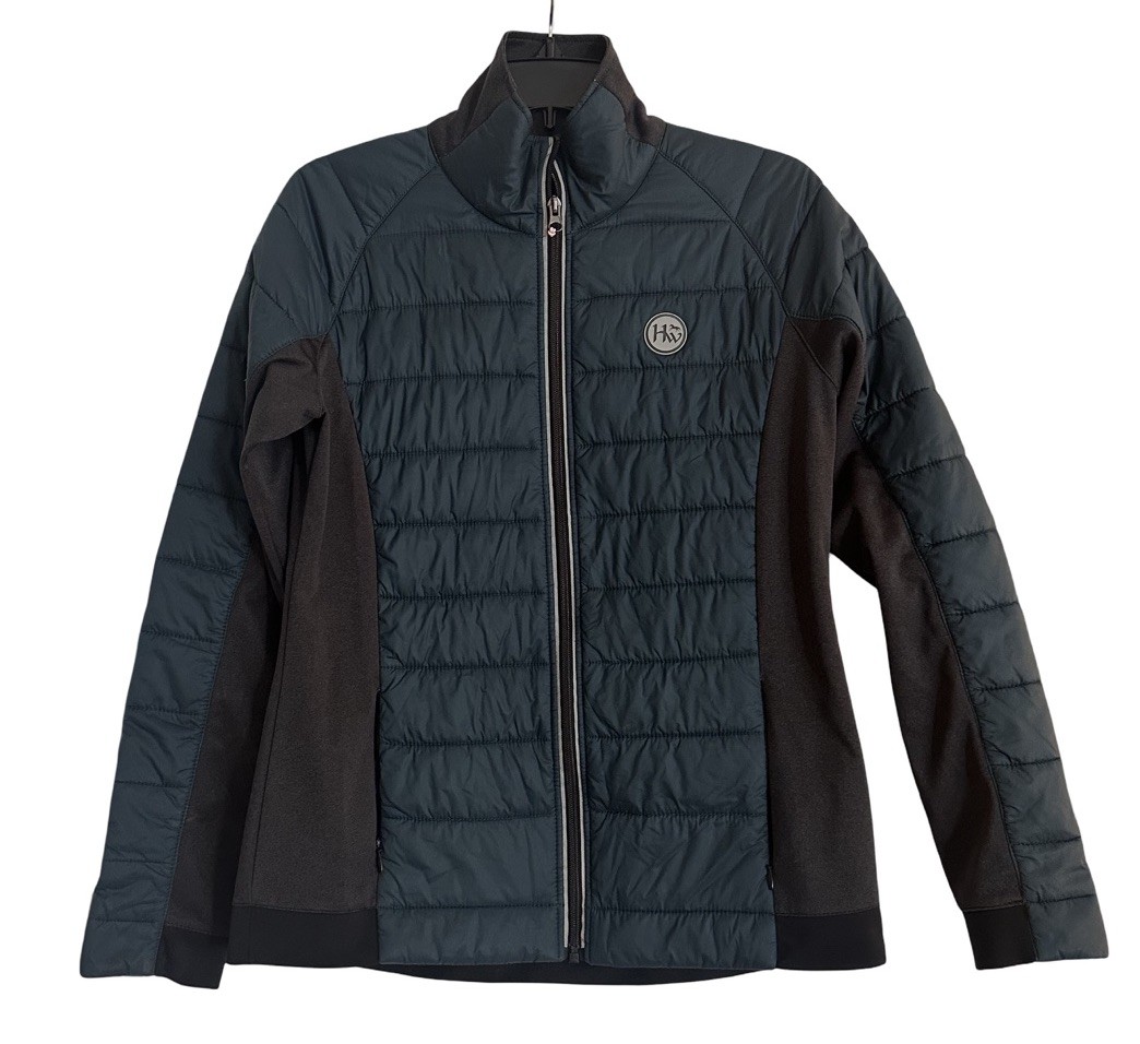Horseware Ireland Ladies Quilted Softshell Full Zip Teal & Grey Puffer Jacket