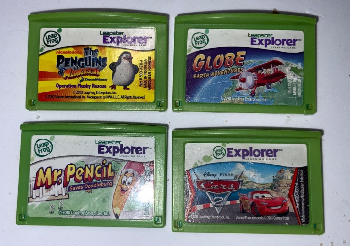 LeapFrog LeapPad Explorer LOT OF 4 Game Cartilages Learning Games Age 4-6 LeapFrog LeapPad Explorer LOT OF 4 Game Cartilages Learning Games Age 4-6