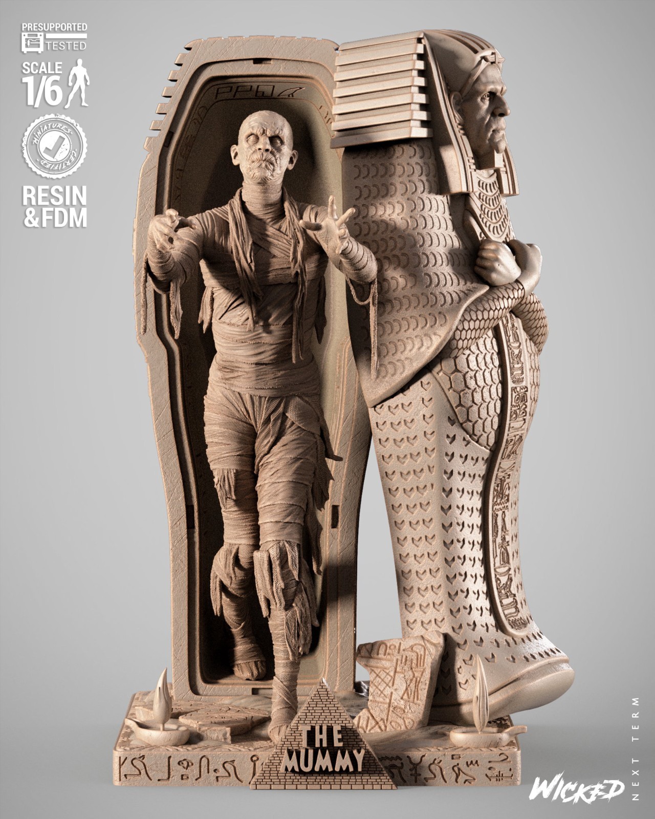 Horror Classic The Mummy 8-inch Height model kit unassembled unpainted Horror Classic The Mummy 8-inch Height model kit unassembled unpainted