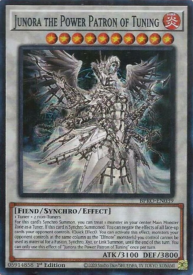 Junora the Power Patron of Tuning - BPRO-EN039 - Super Rare - 1st Edition Near M