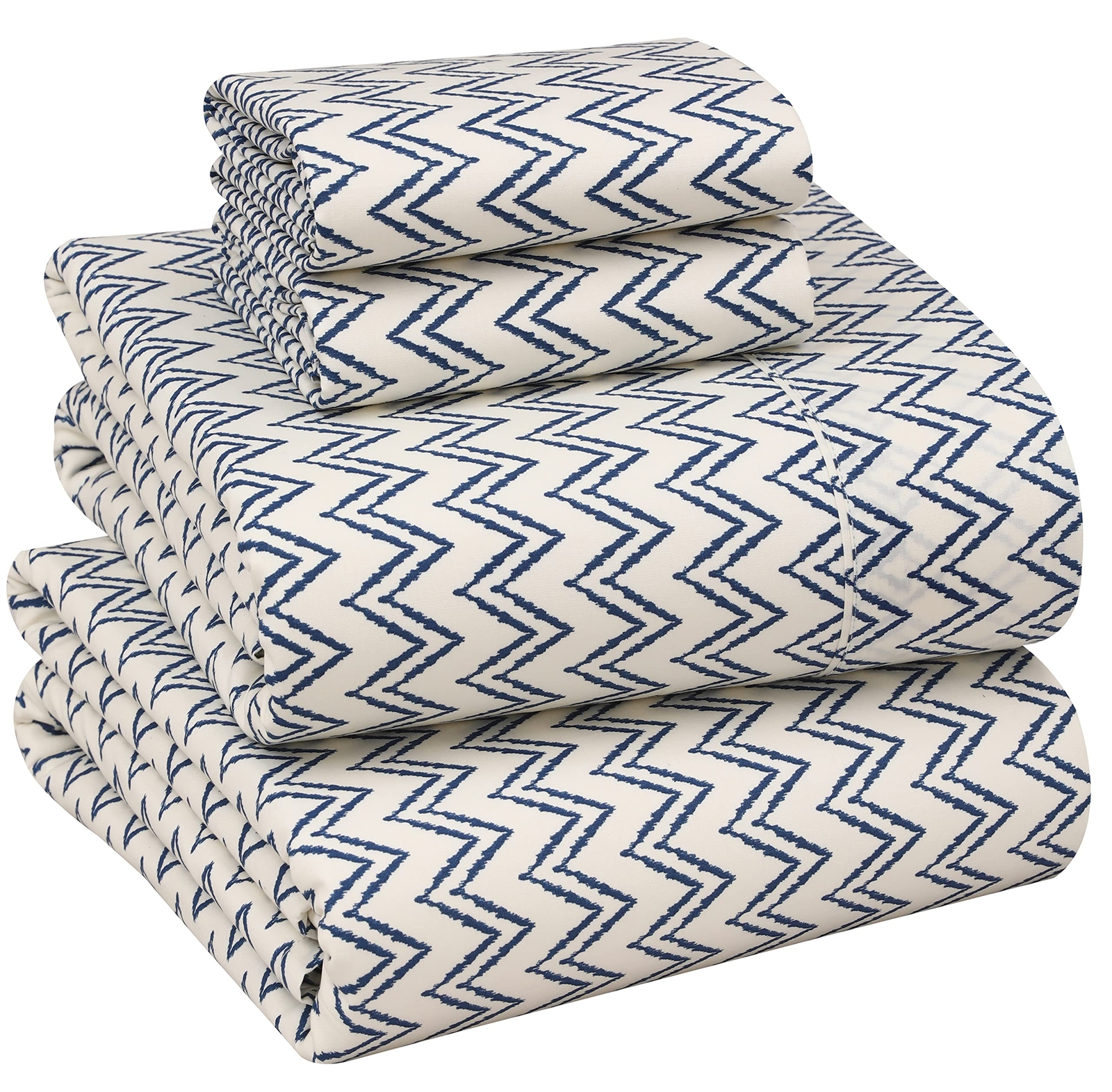 100% Cotton 4PC Bed Sheet Set Deep Pocket Soft Breathable 200 TC All Sizes