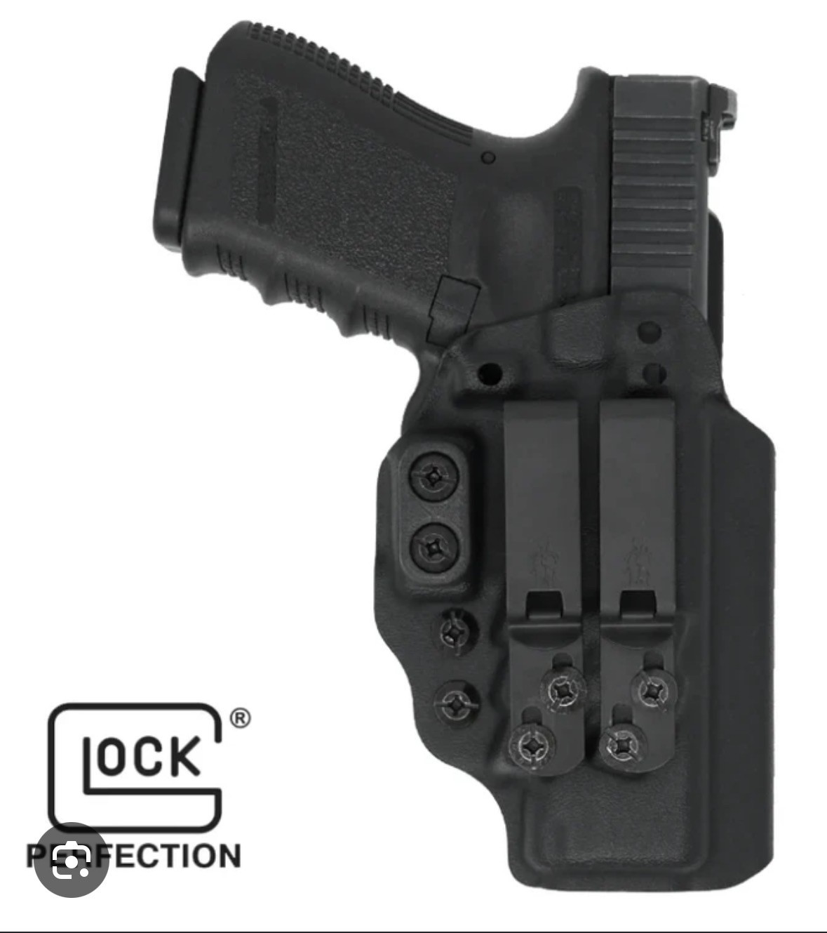 Tenicor Certum3 Kydex IWB Appendix Holster for Glock 19/45 Right Hand Black