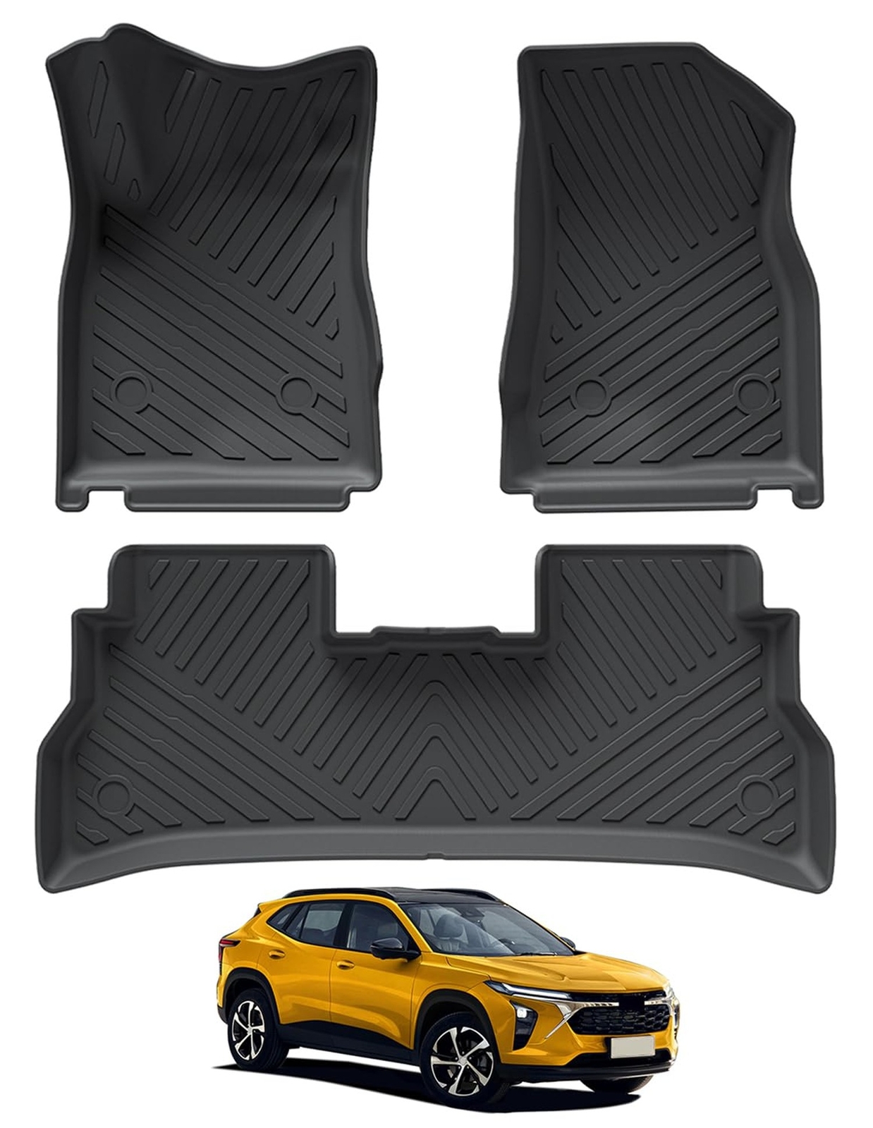 SMABEE Fit for 2024 2025 Chevy Trax Floor Mats TPE All Weather Floor Liners f...