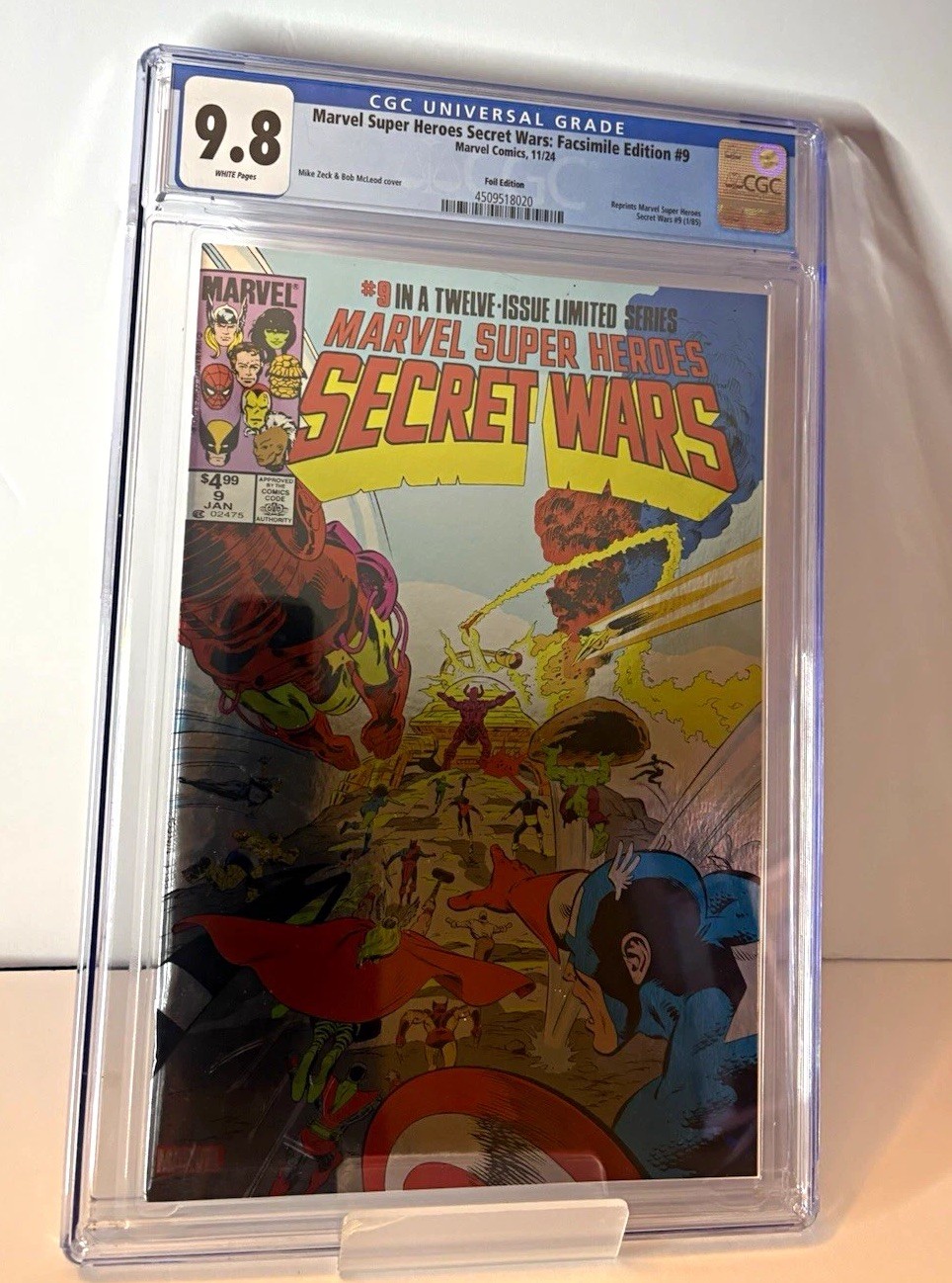 Marvel Comics CGC 9.8 Secret Wars Facsimile Edition #9 Foil 2024
