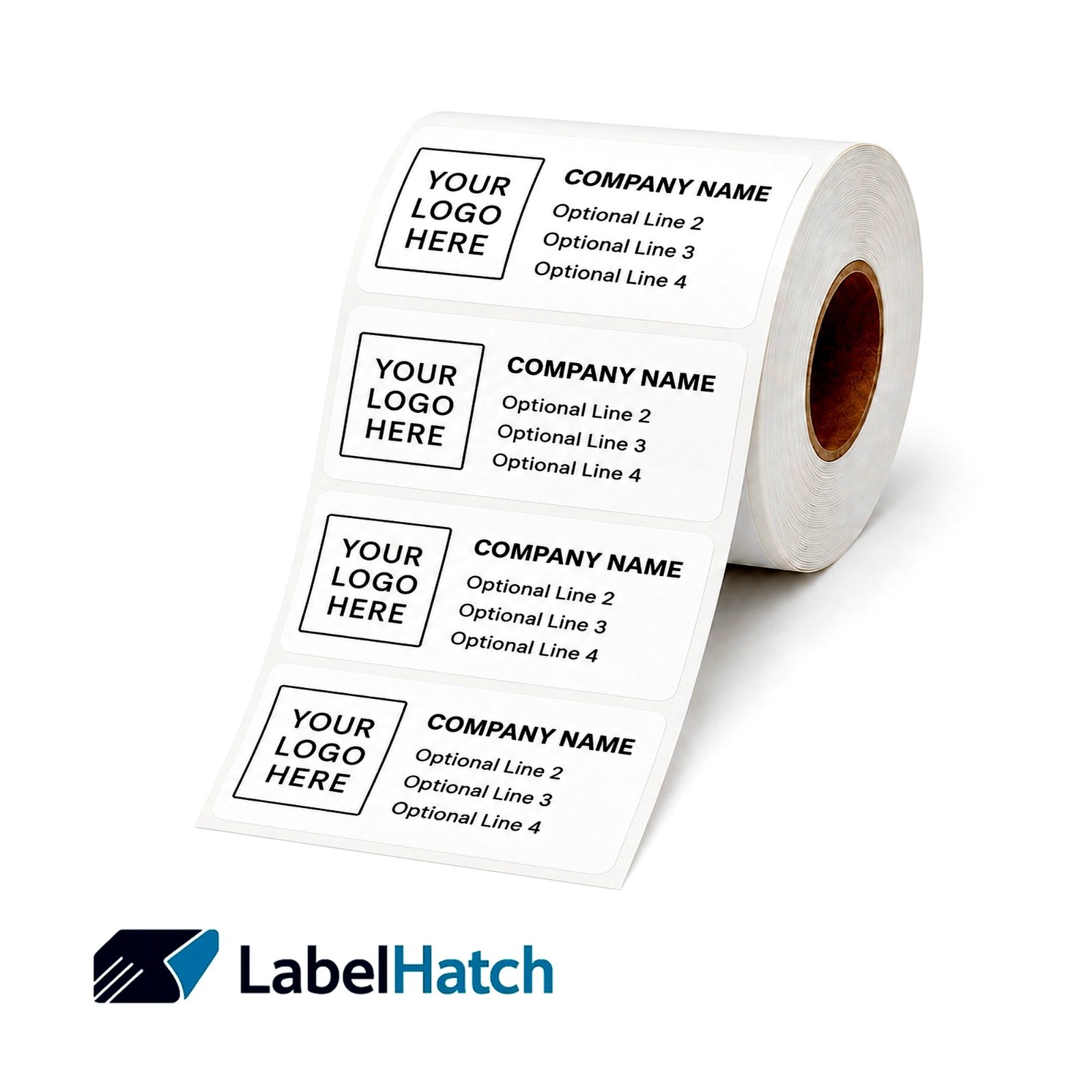 600 - YOUR BUSINESS LOGO LABELS,  Personalized Custom Text, Company Name - 2
