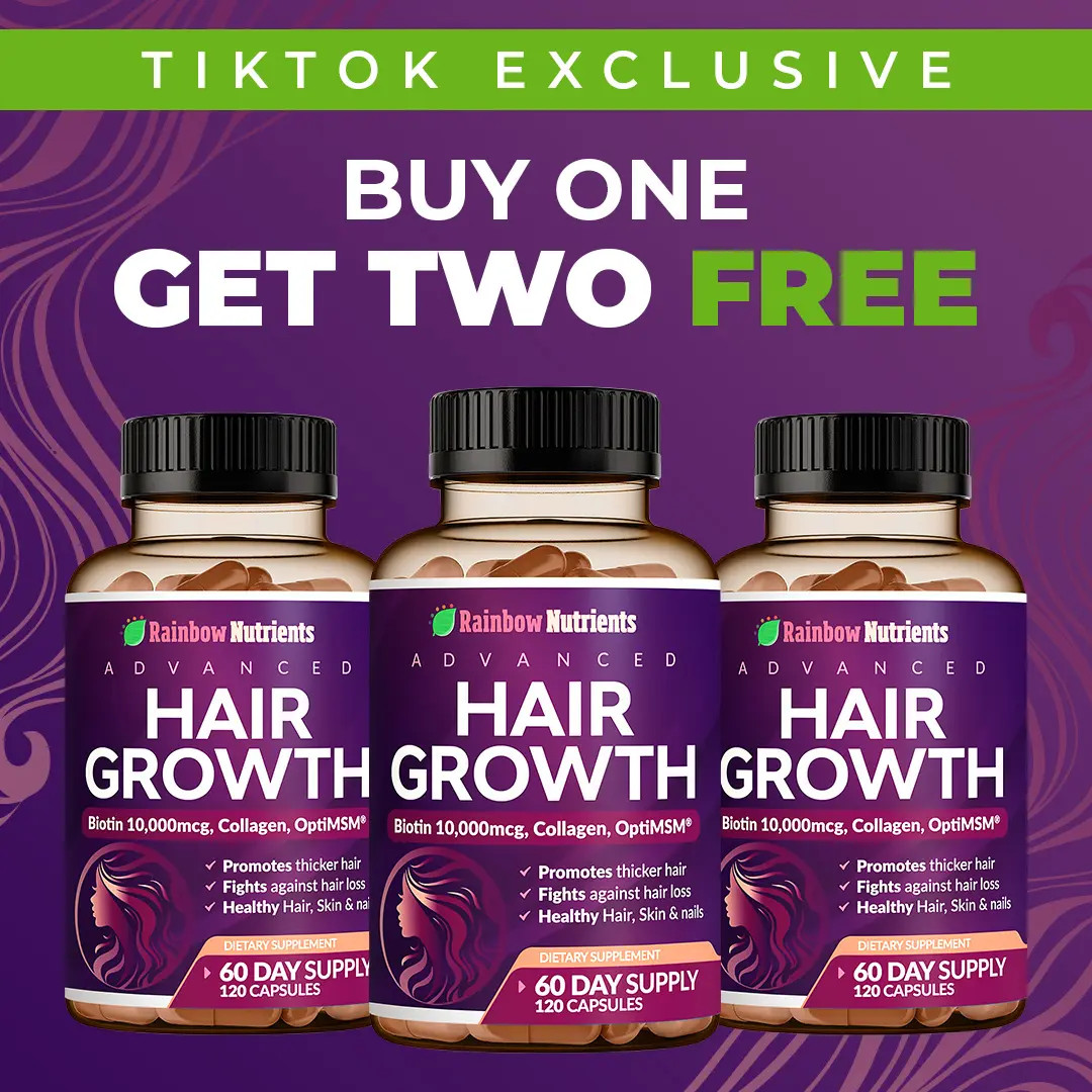 [3 Pack]24-in-1 Advanced Hair Growth Vitamins | Biotin 10,000mcg, Collagen