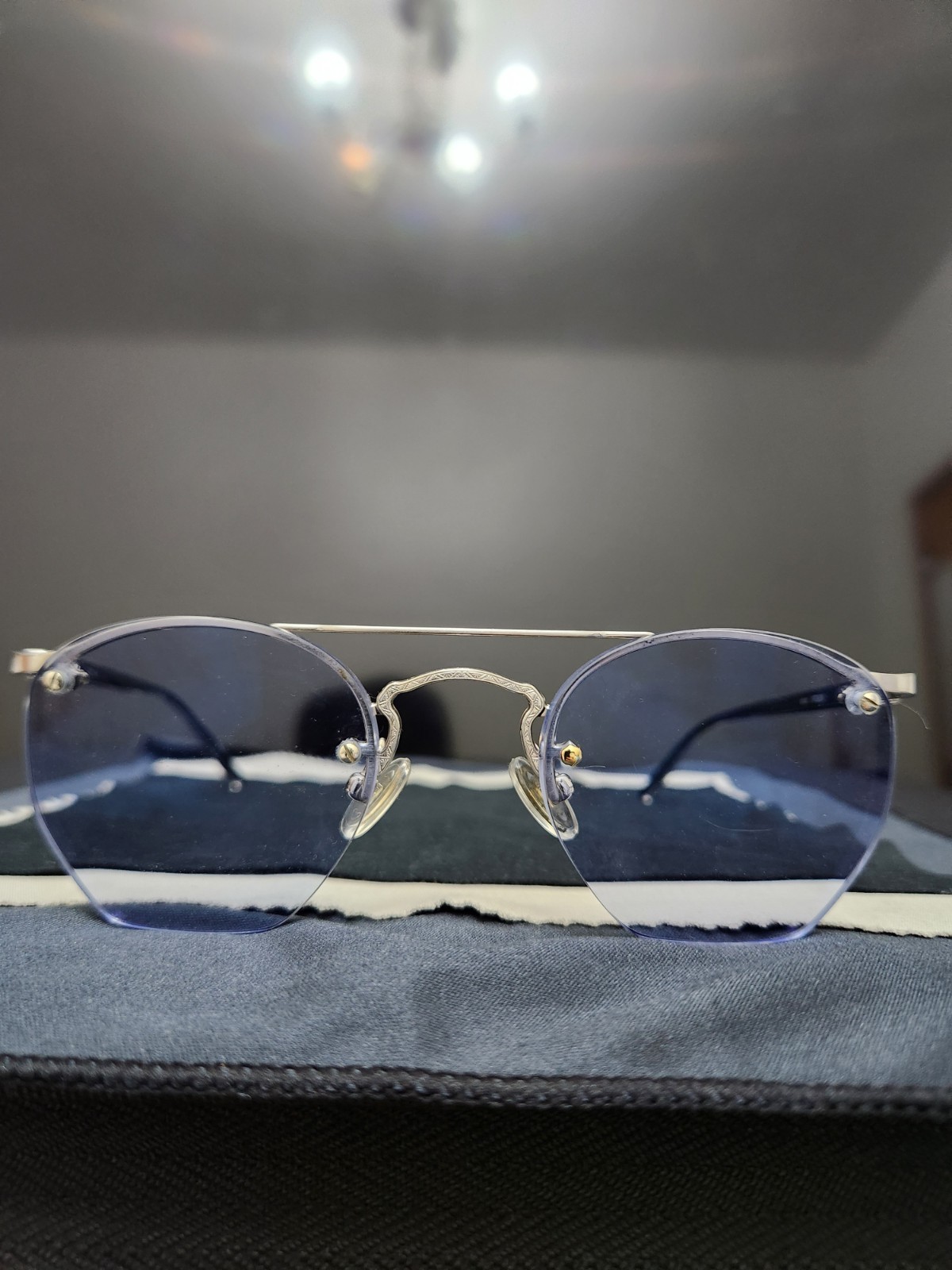 Matsuda M3117 Brushed Silver Titanium Eyeglasses Frame Handcrafted Japan 47-21