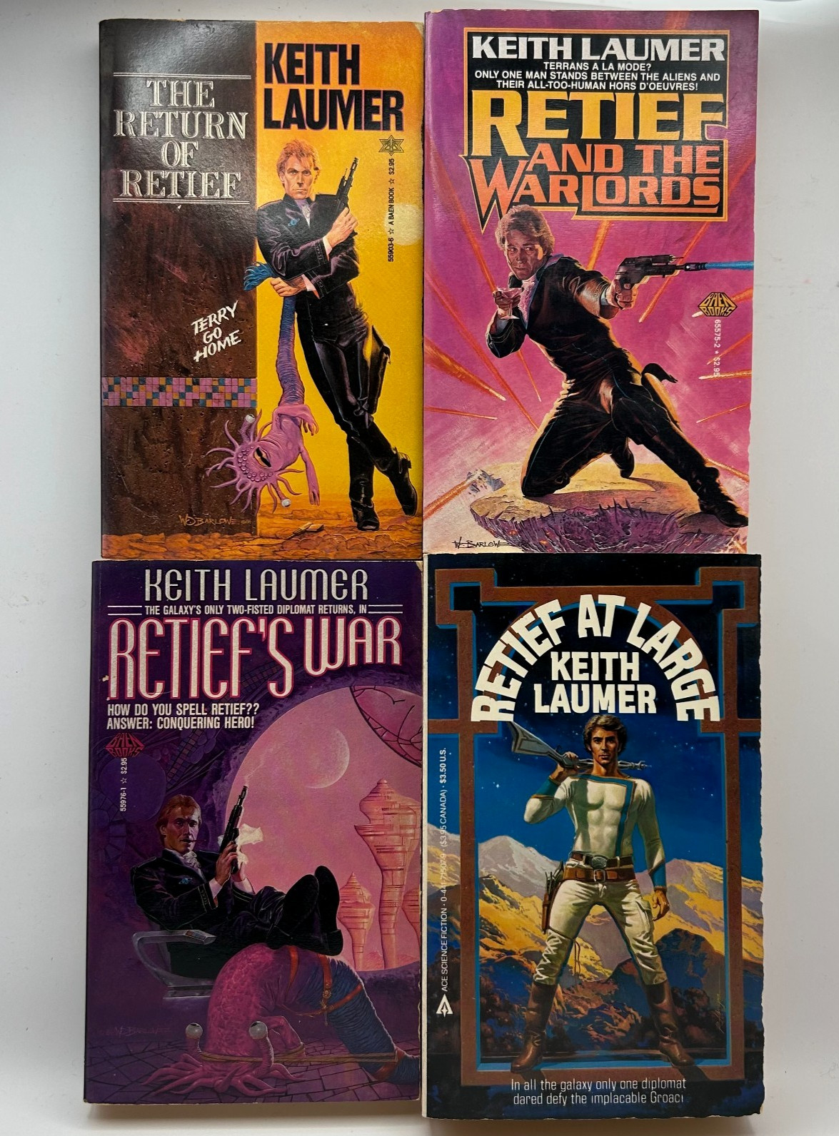 Keith Laumer Retief Lot 4 Vintage Sci-Fi Paperbacks Warlords War VG