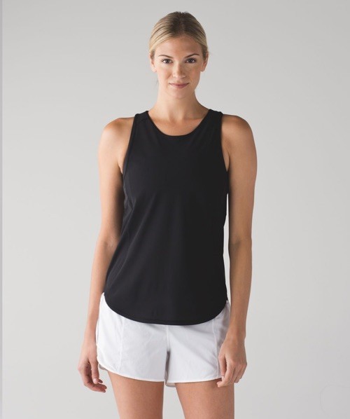 Lululemon Sculpt Tank II Women 8 Black Mesh Panel Breathable Activewear