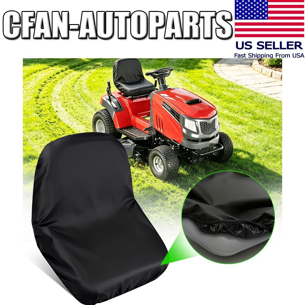 Universal Riding Lawn Mower Tractor Seat Cover Waterproof Oxford W/ Storage Bag
