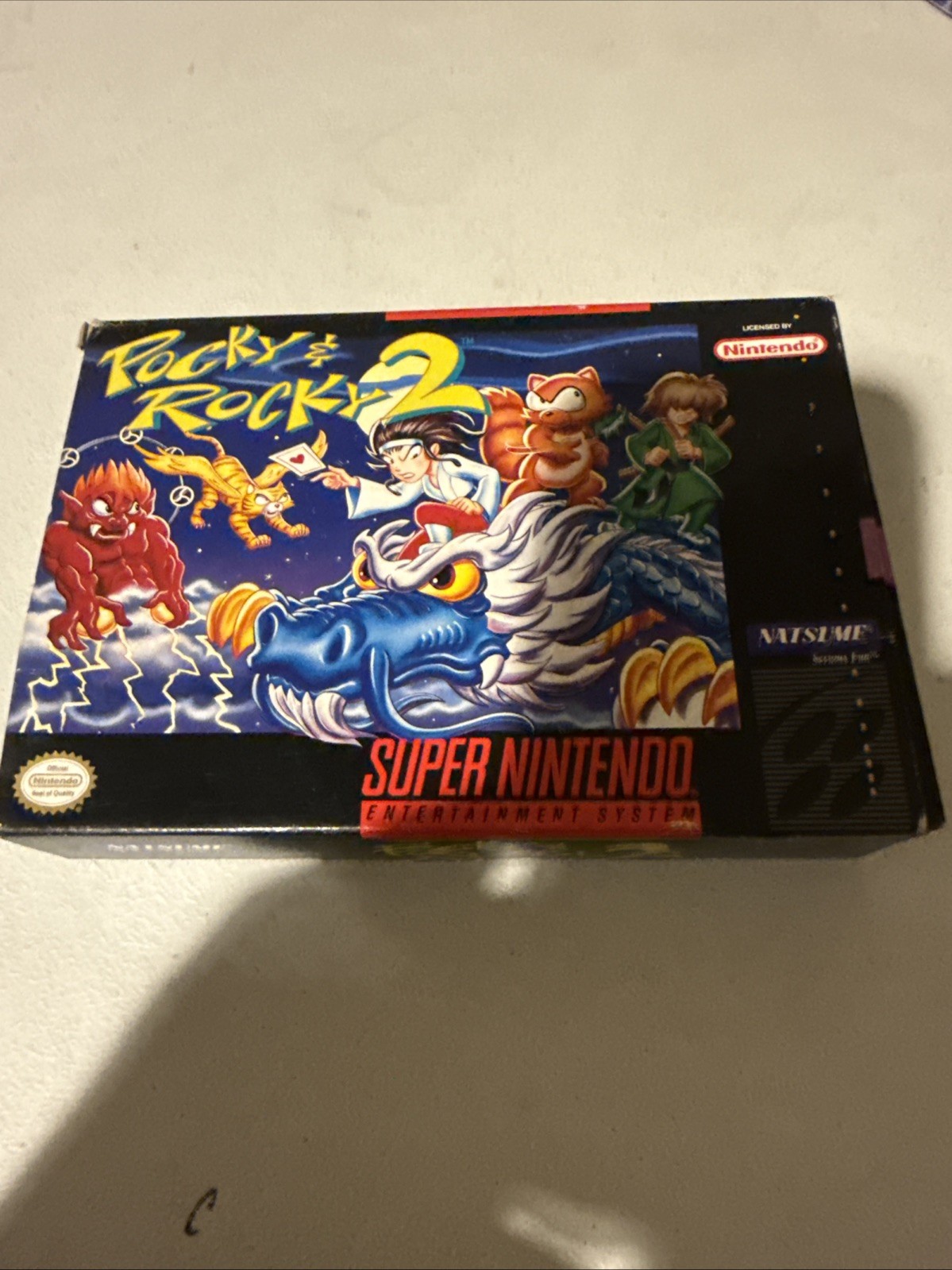 Pocky & Rocky 2 SNES - BOX ONLY + Inner Cartridge Holder - Grail (Super Rare) Pocky & Rocky 2 SNES - BOX ONLY + Inner Cartridge Holder - Grail (Super Rare)