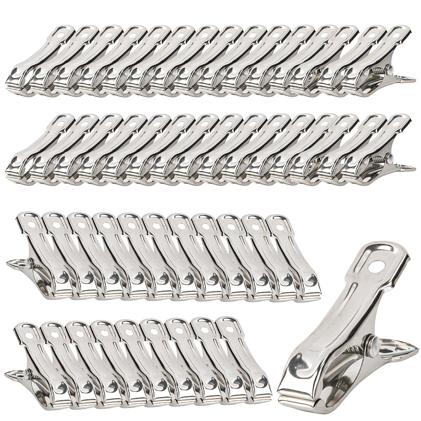 RAINFLOW 50 PCS Length: 2 inches, Width: 1.1 Stainless Steel Color RAINFLOW 50 PCS Length: 2 inches, Width: 1.1 Stainless Steel Color