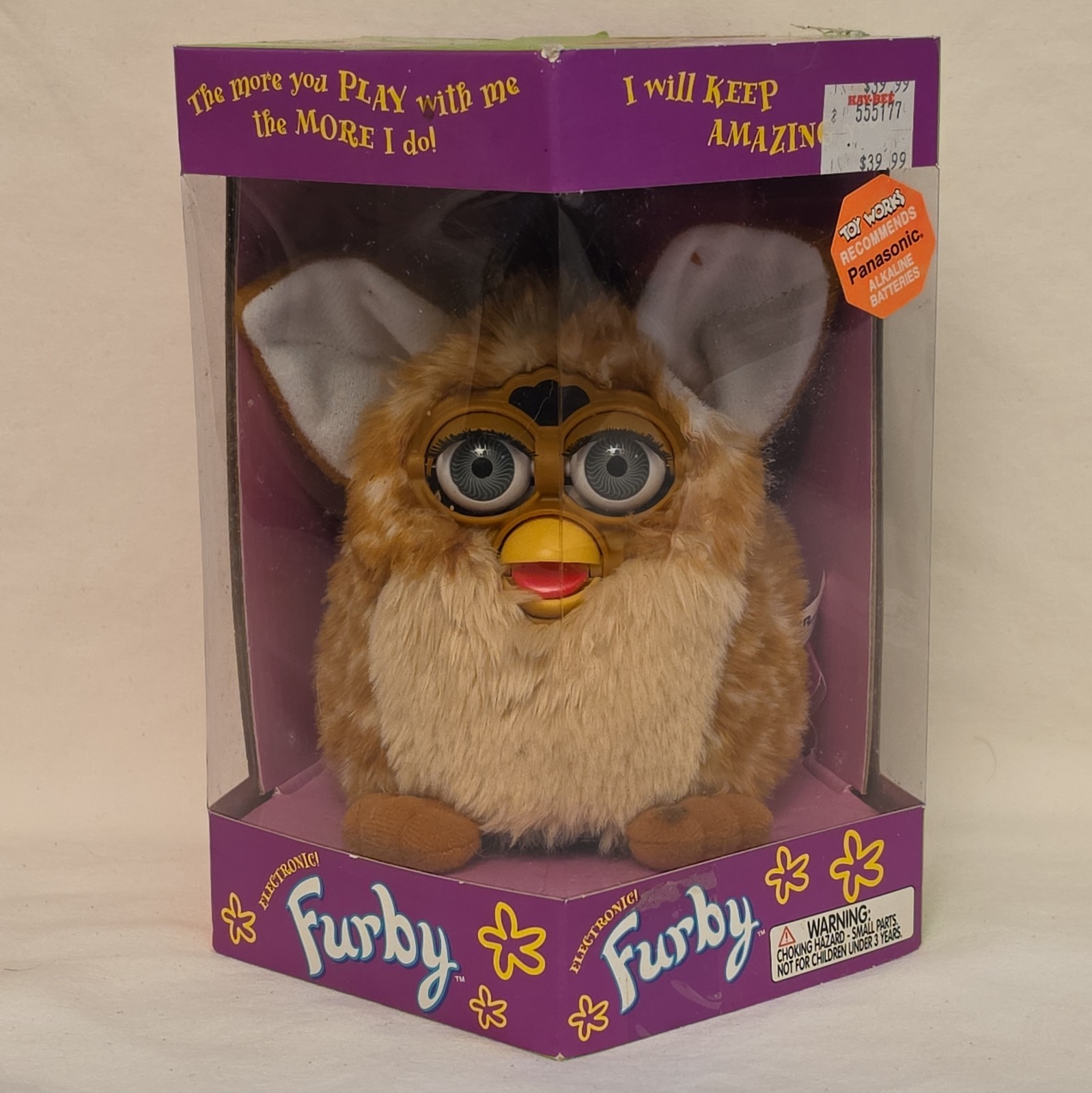 NEW in BOX 1999 Brown & Tan Coffee Furby with Brown Eyes Factory Sealed