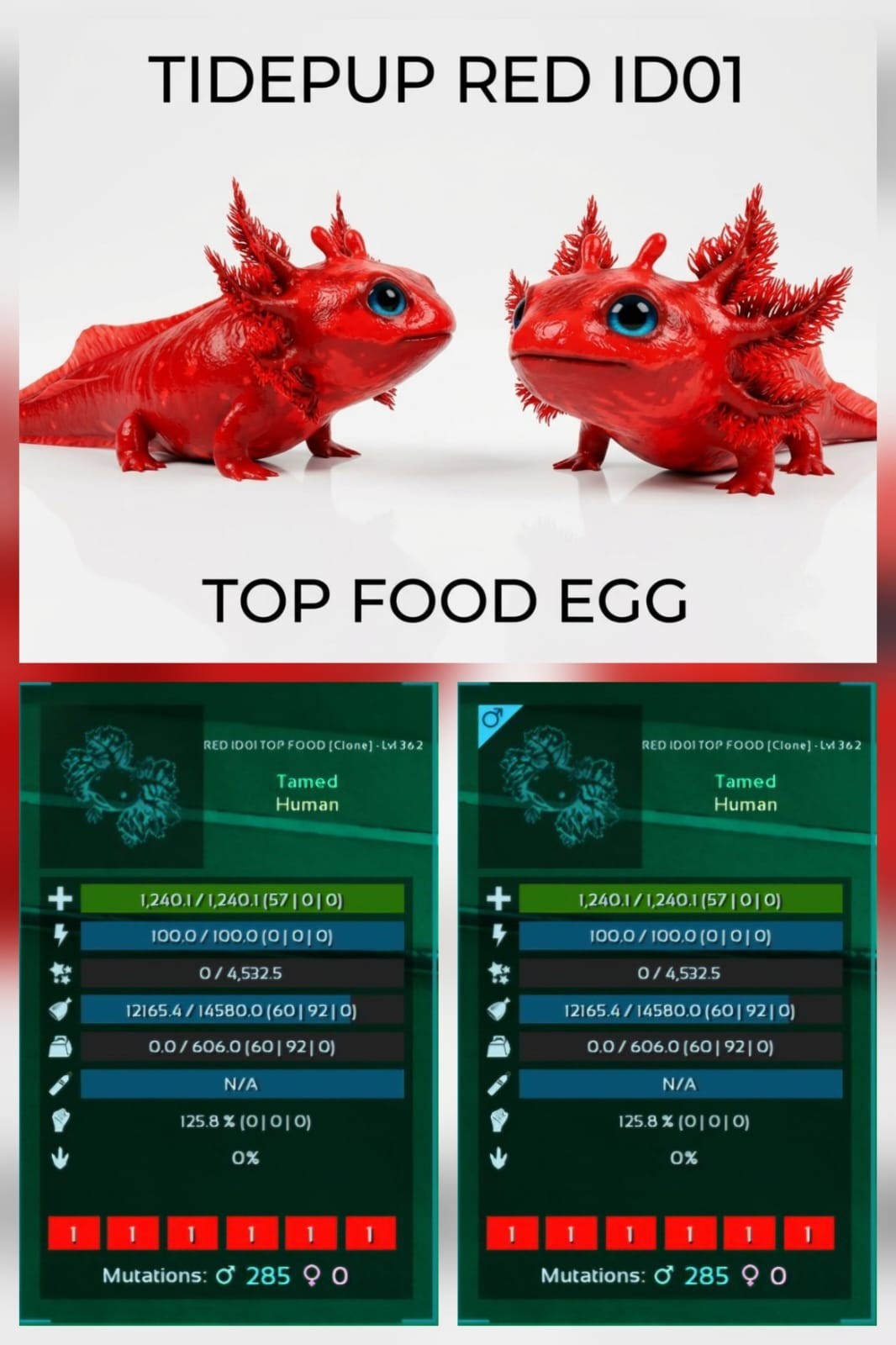TIDEPUP TOP FOOD  Egg Pair -  Ark Survival Ascended PVE Official Crossplay