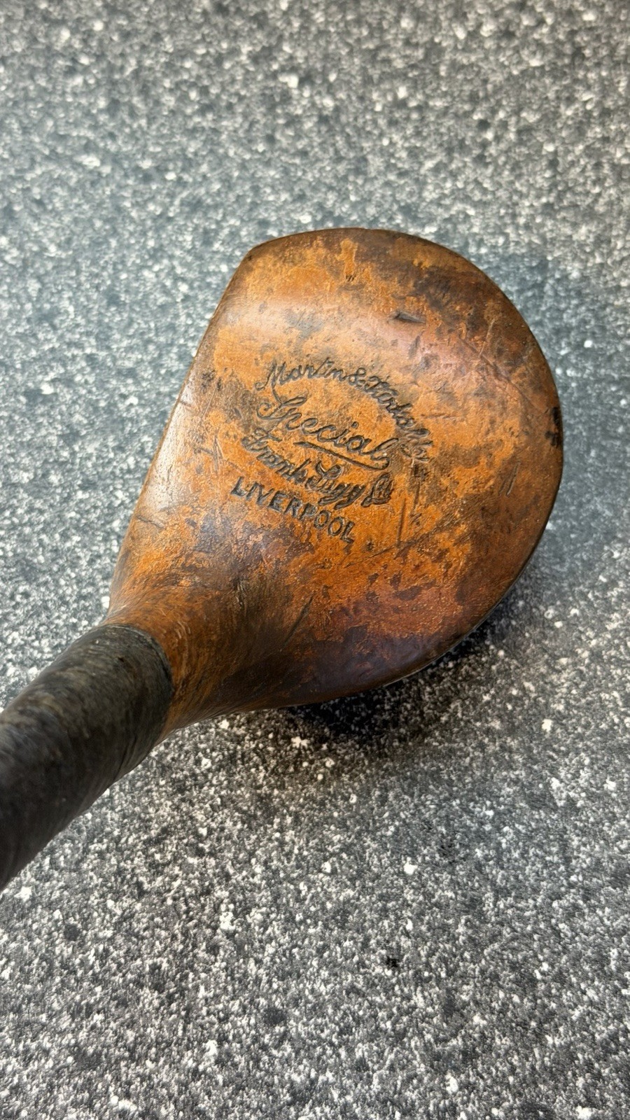 Antique Martin & Kirkaldy “Hickory Shaft ” Brassie - Frank Lugg Co. Liverpool
