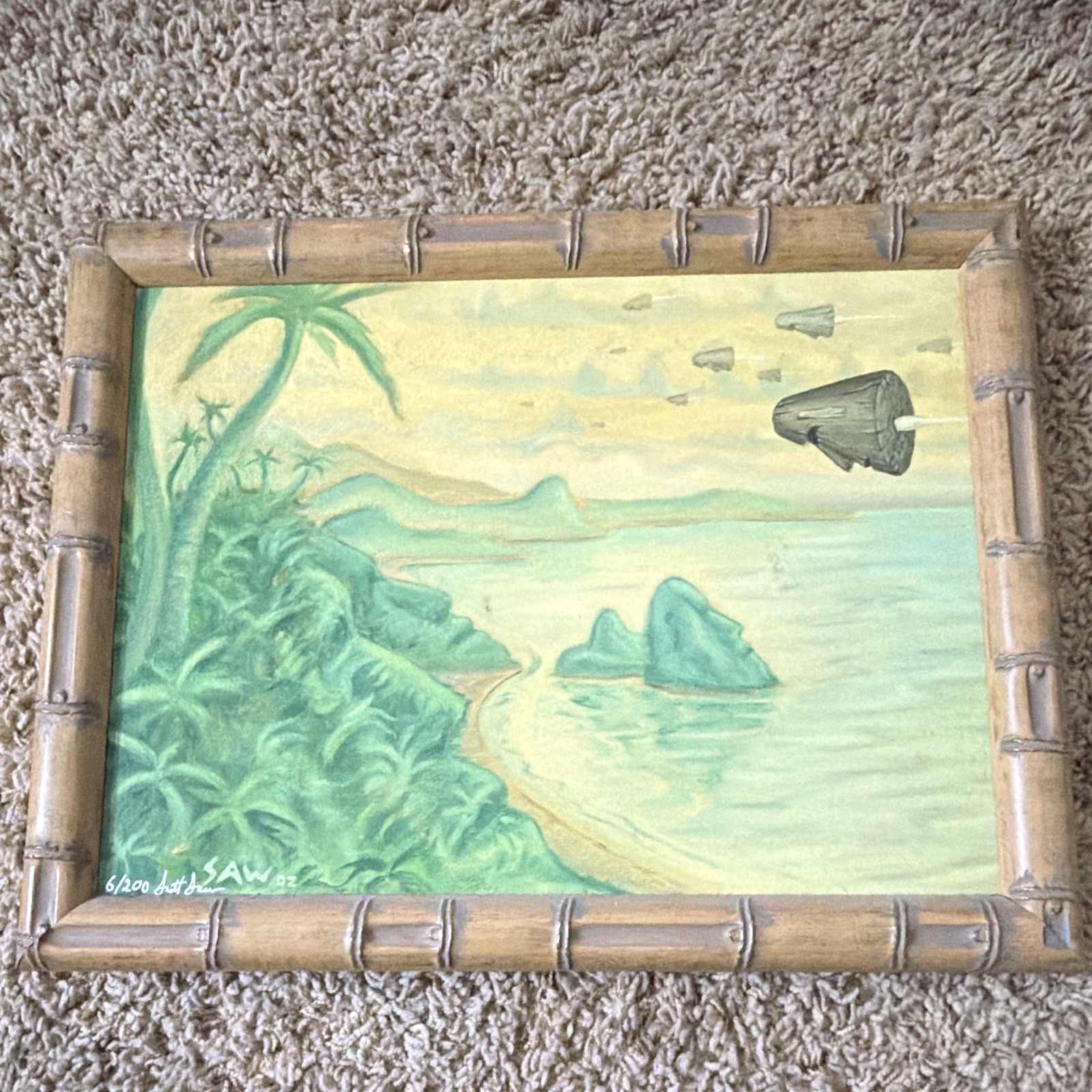 Scott Saw Invasion Yellow Painting Art Print 12”x16” Scott Saw Invasion Yellow Painting Art Print 12”x16”