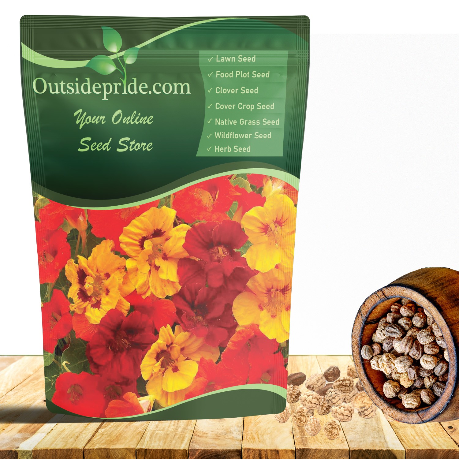 5 LB Nasturtium Seed Mix For Planting - Jewel Mix Flower Seeds 5 LB Nasturtium Seed Mix For Planting - Jewel Mix Flower Seeds