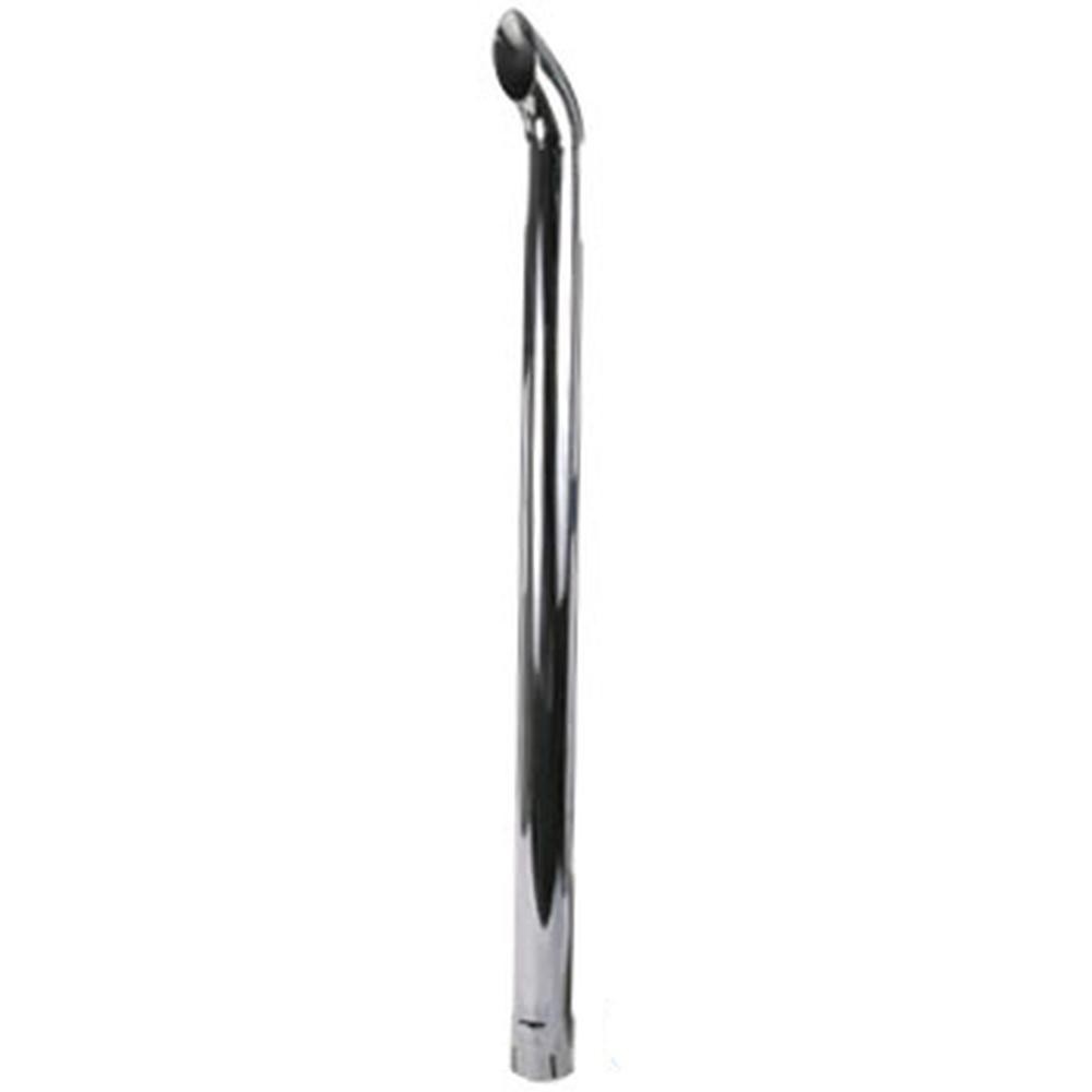 Chrome Curved Exhaust Stack Pipe Slotted 48\