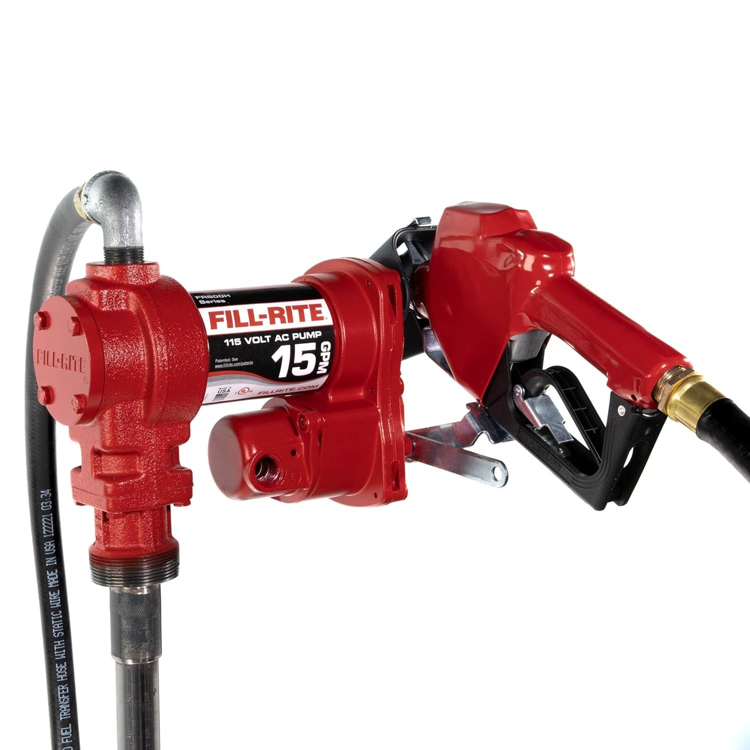 Fill-Rite FR610HA Fuel Transfer Pump, 115V AC, 15 GPM Max. Flow Rate 1/6 Hp