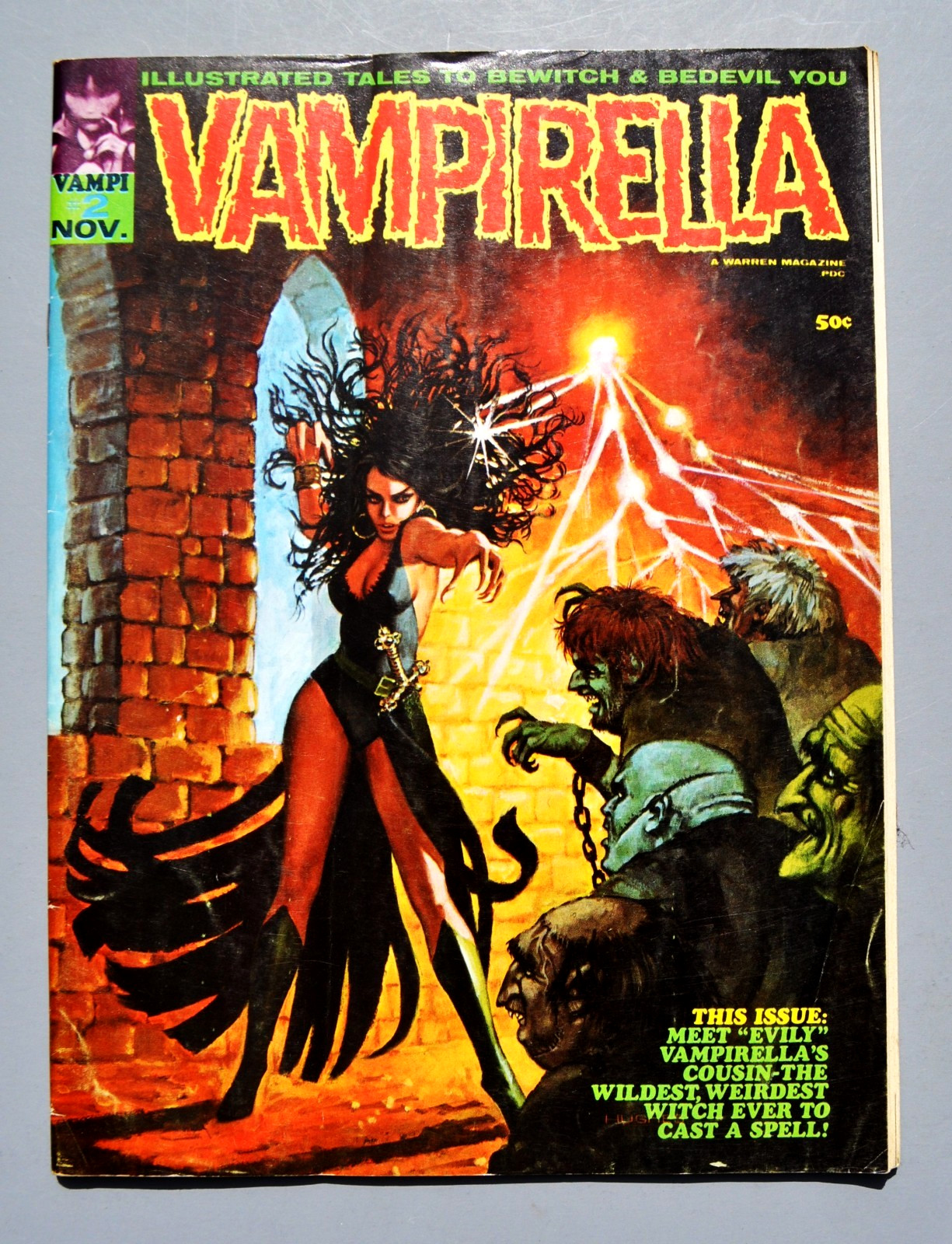 Vampirella #2 from Warren November 1969  Bill Hughes Cover