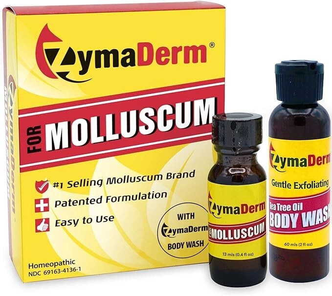 NEW Zymaderm for Molluscm Homeopathic Liquid, 13ml, with Body Wash new ex 2027 NEW Zymaderm for Molluscm Homeopathic Liquid, 13ml, with Body Wash new ex 2027