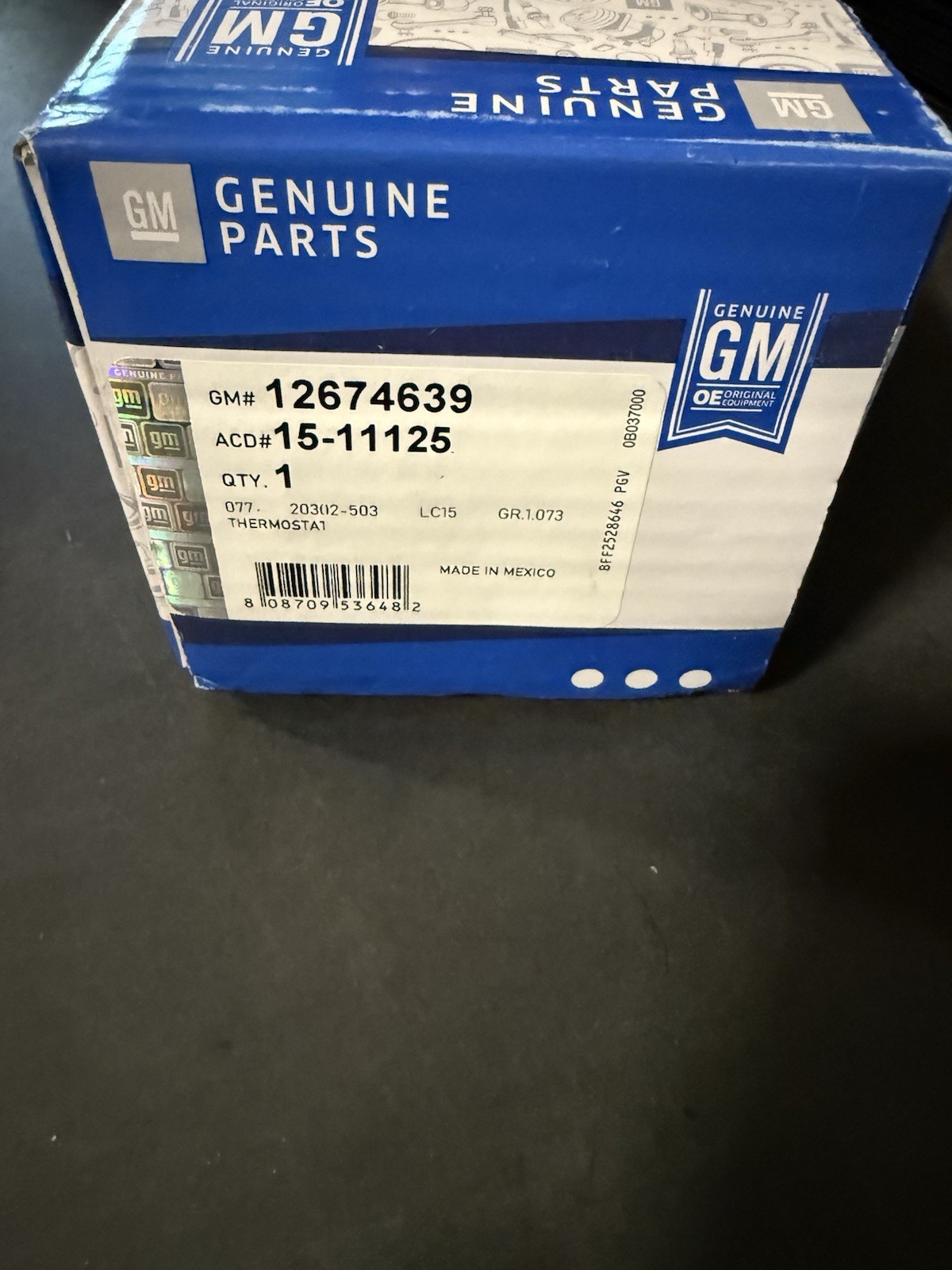NEW OEM Genuine GM Engine Coolant Thermostat Kit 12674639 NEW OEM Genuine GM Engine Coolant Thermostat Kit 12674639
