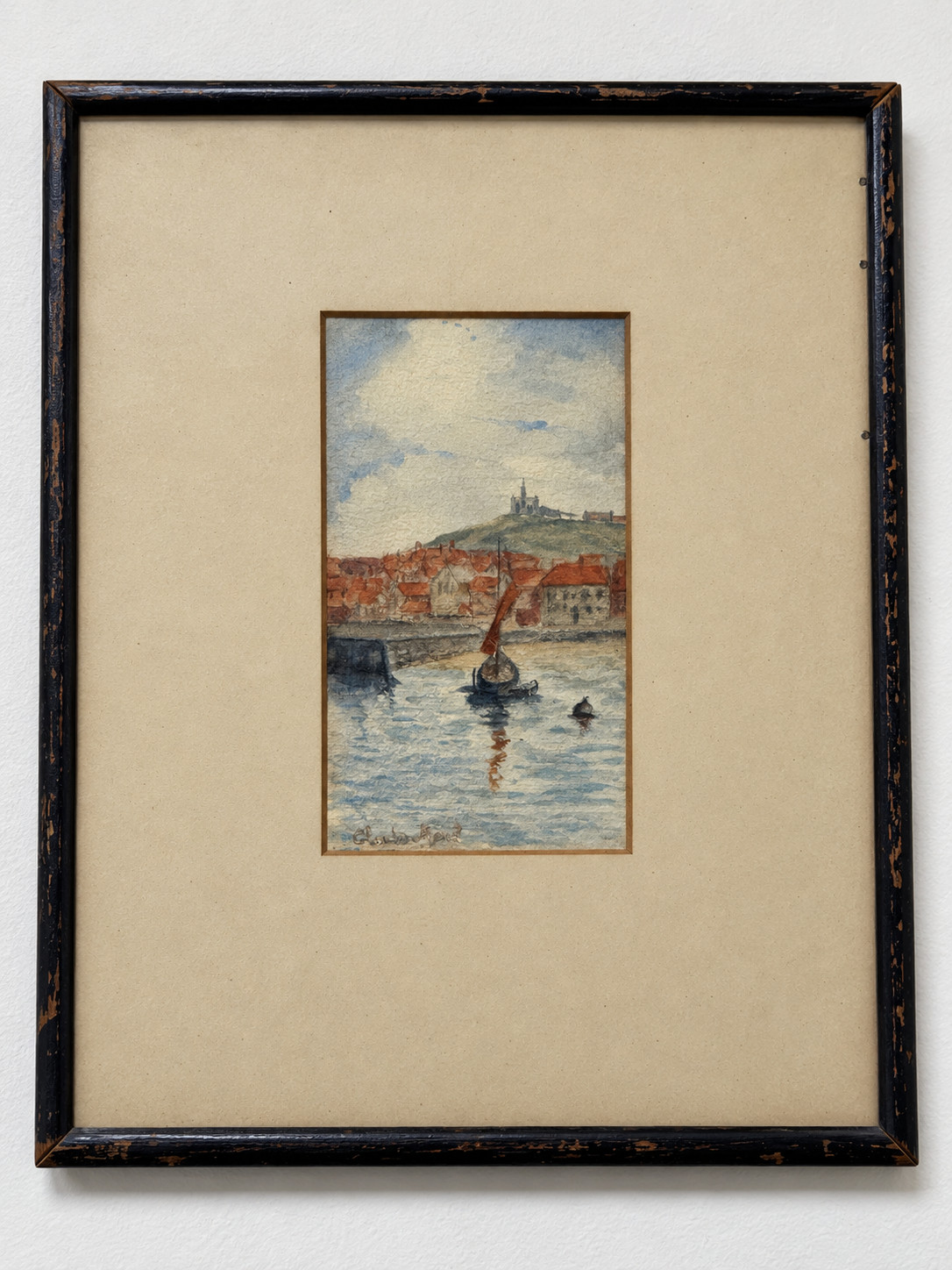 Very old drawing claude monet watercolor picasso van gogh renoir era antique XIX