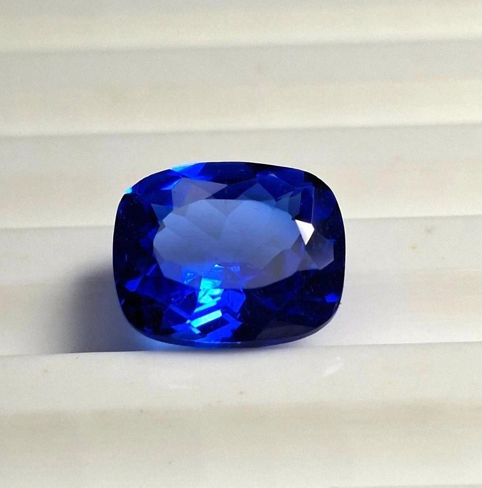 AAA+ Natural 11.75 Ct Ceylon Blue Sapphire Loose Cushion Cut Certified Gemstone AAA+ Natural 11.75 Ct Ceylon Blue Sapphire Loose Cushion Cut Certified Gemstone