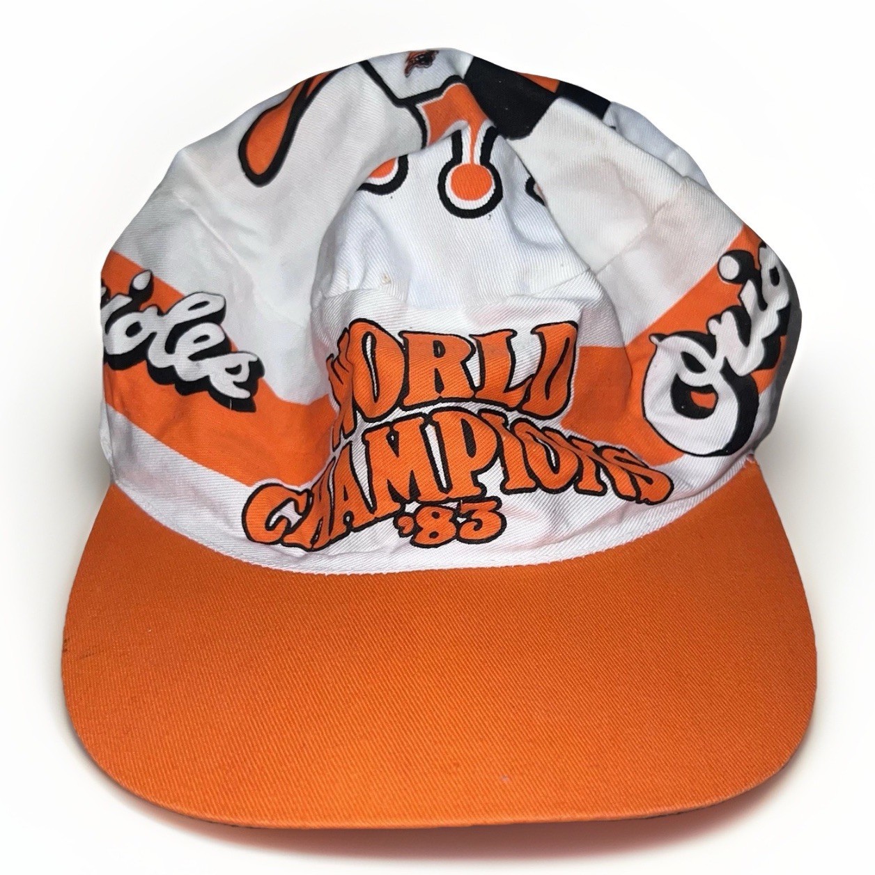 VTG 1983 MLB World Series Baltimore Orioles Painters Cap Baseball Burger King