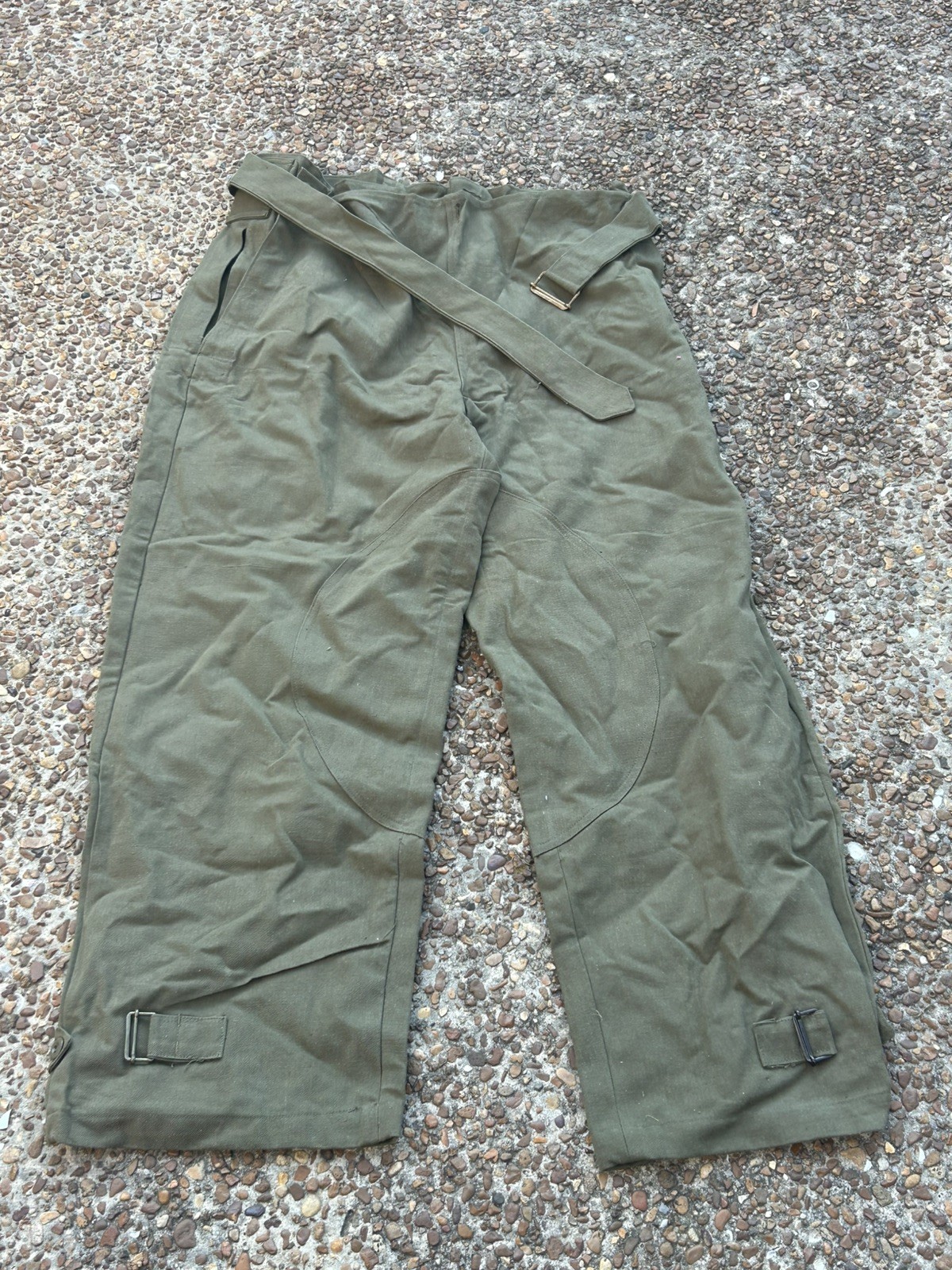 Vintage 1940s French Military M35/M38 Motorcycle Canvas Pants WWII NOS Vintage 1940s French Military M35/M38 Motorcycle Canvas Pants WWII NOS