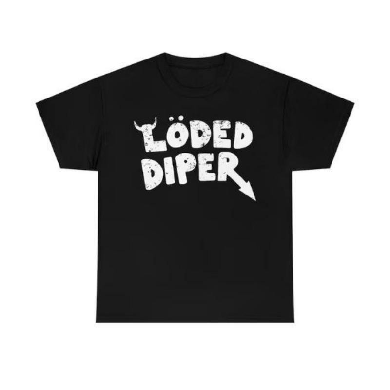 T Shirts Loded Diaper Unisex Heavy Cotton T-shirt Menswear Top Vintage Distresse T Shirts Loded Diaper Unisex Heavy Cotton T-shirt Menswear Top Vintage Distresse