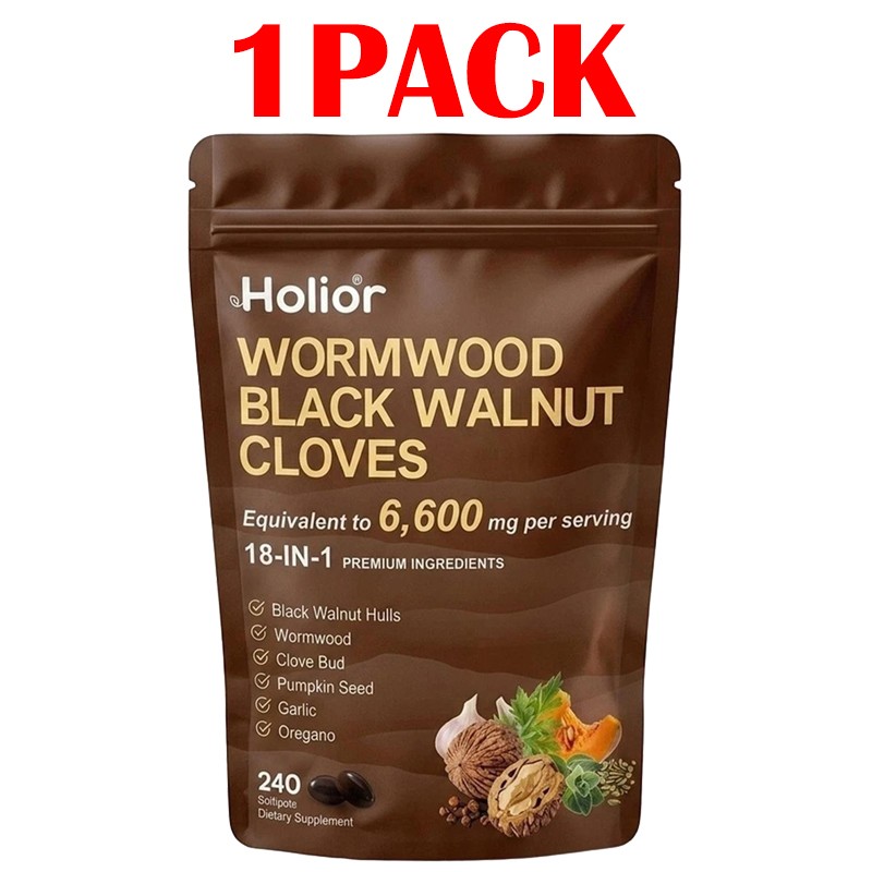 5PACK Holior 18-in-1 Black Walnut & Wormwood Supplement for 240 Count -20%OFF