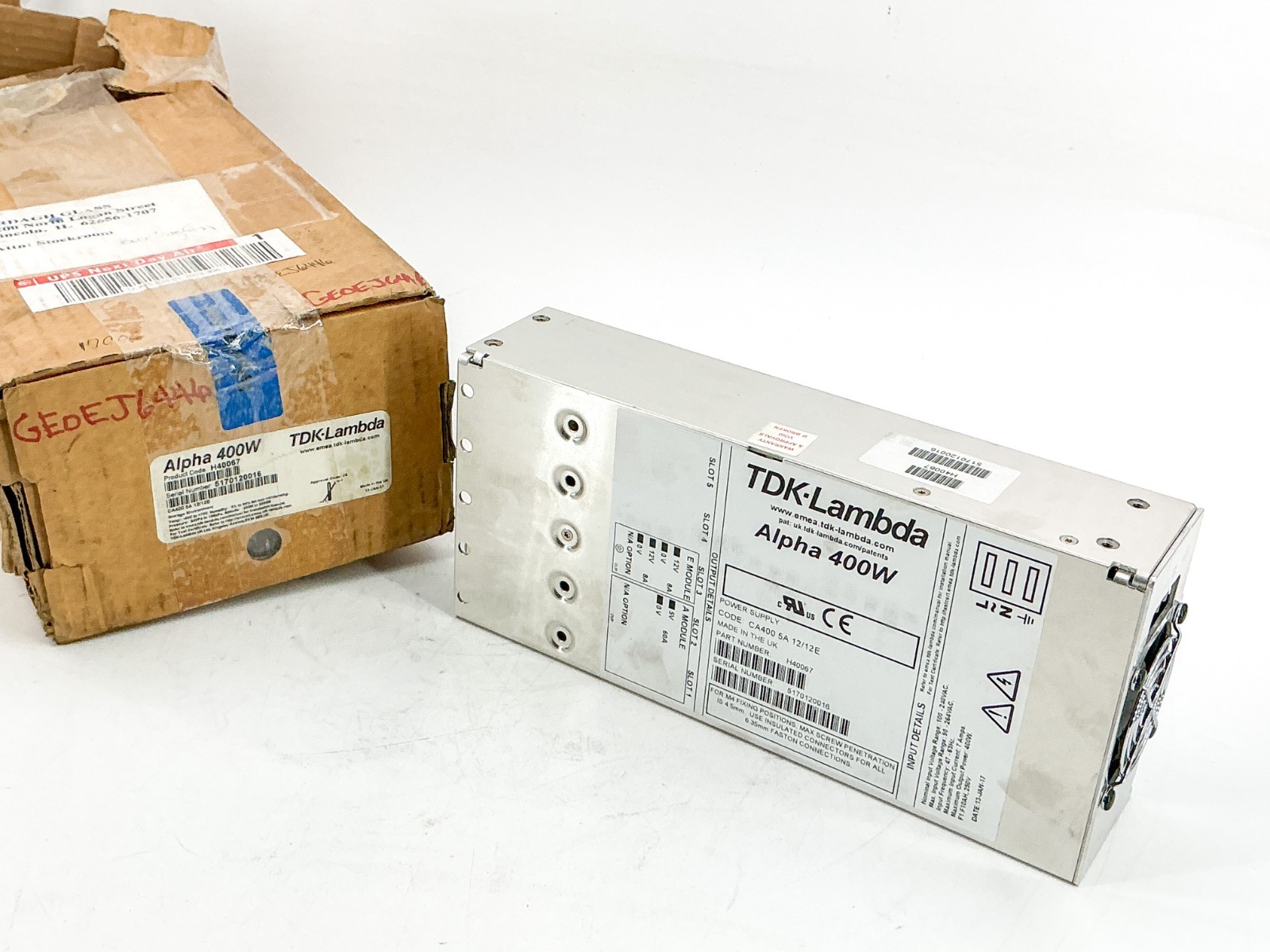 New TDK Lambda H40067 Power Supply Alpha 400W 100-240V CA400 5A 12/12E New TDK Lambda H40067 Power Supply Alpha 400W 100-240V CA400 5A 12/12E