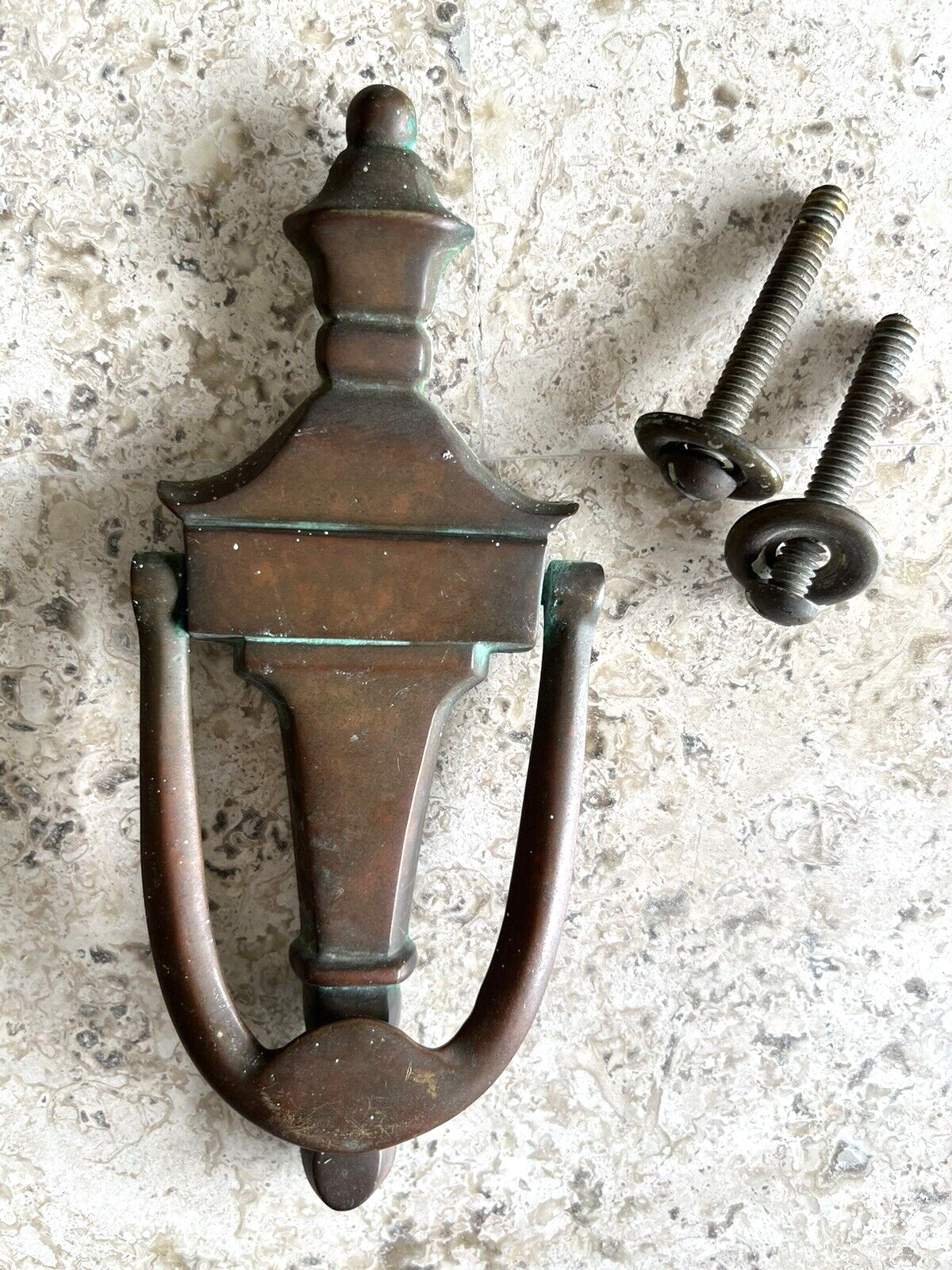 ANTIQUE c.1915 VICTORIAN TORCHIERE ARCHITECTURAL SALVAGE DOORKNOCKER